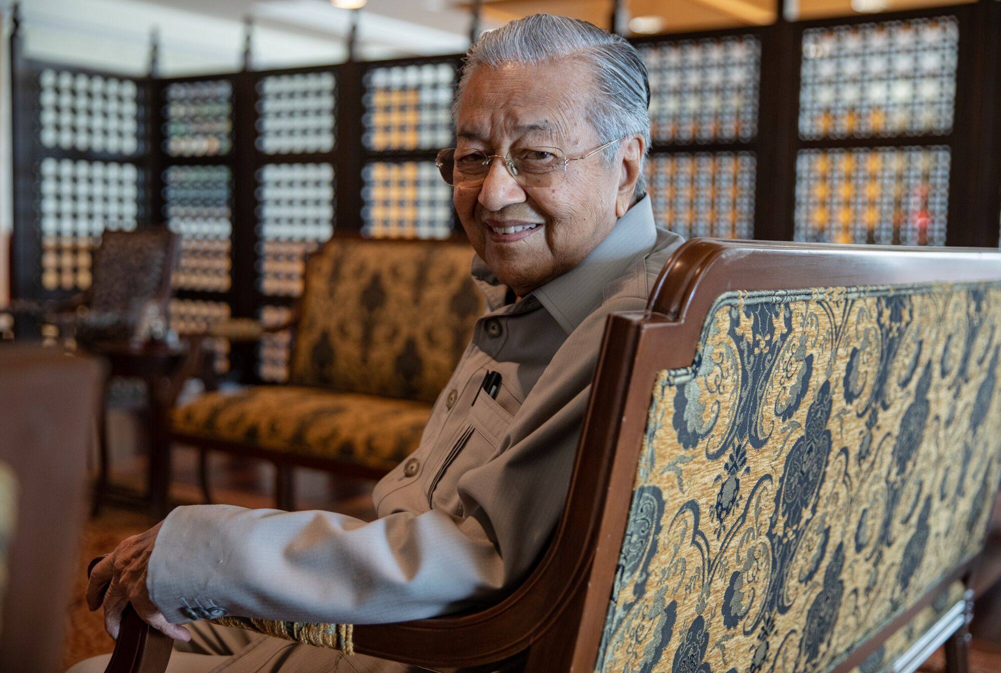 Mahathir Mohamad in Putrajaya. The nonagenarian, who has a history of heart problems, has been in and out of hospital several times in the last few years, suffered several heart attacks and underwent bypass surgery. Photo: Bloomberg
