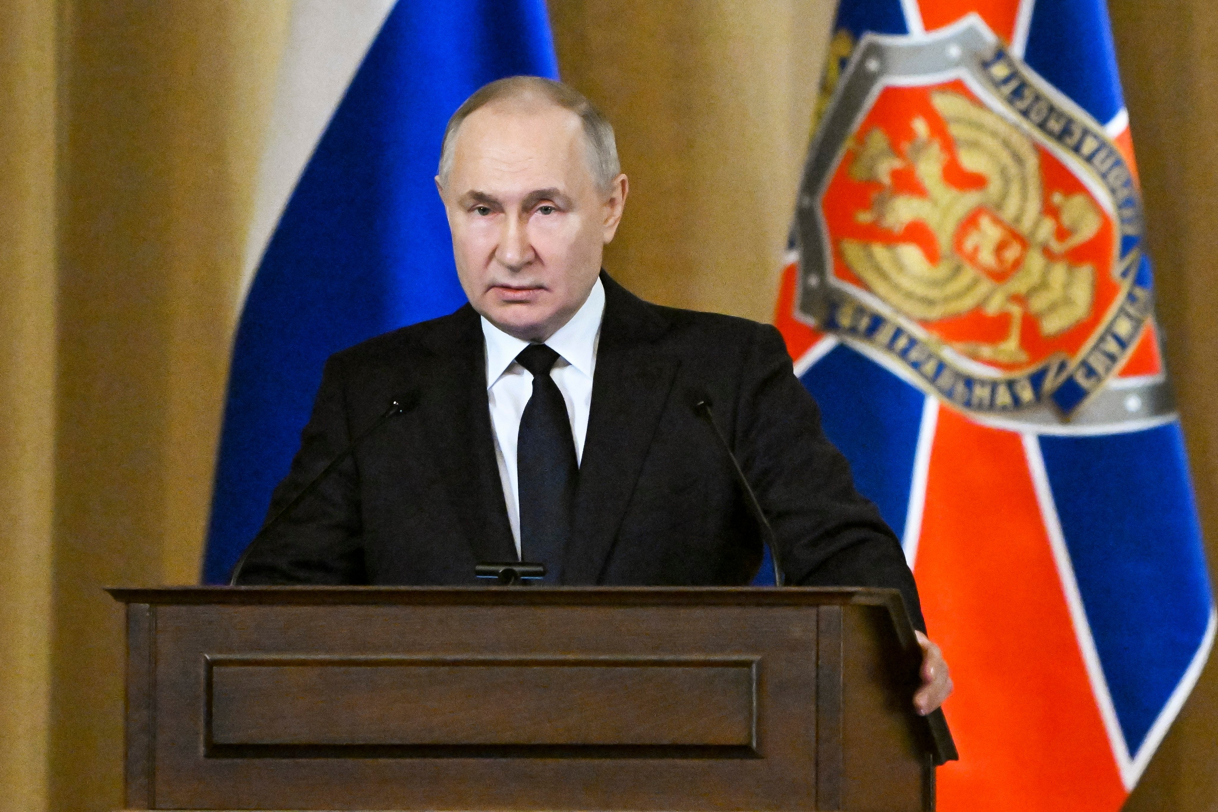 Russian President Vladimir Putin on Tuesday. Photo: Sputnik via AP