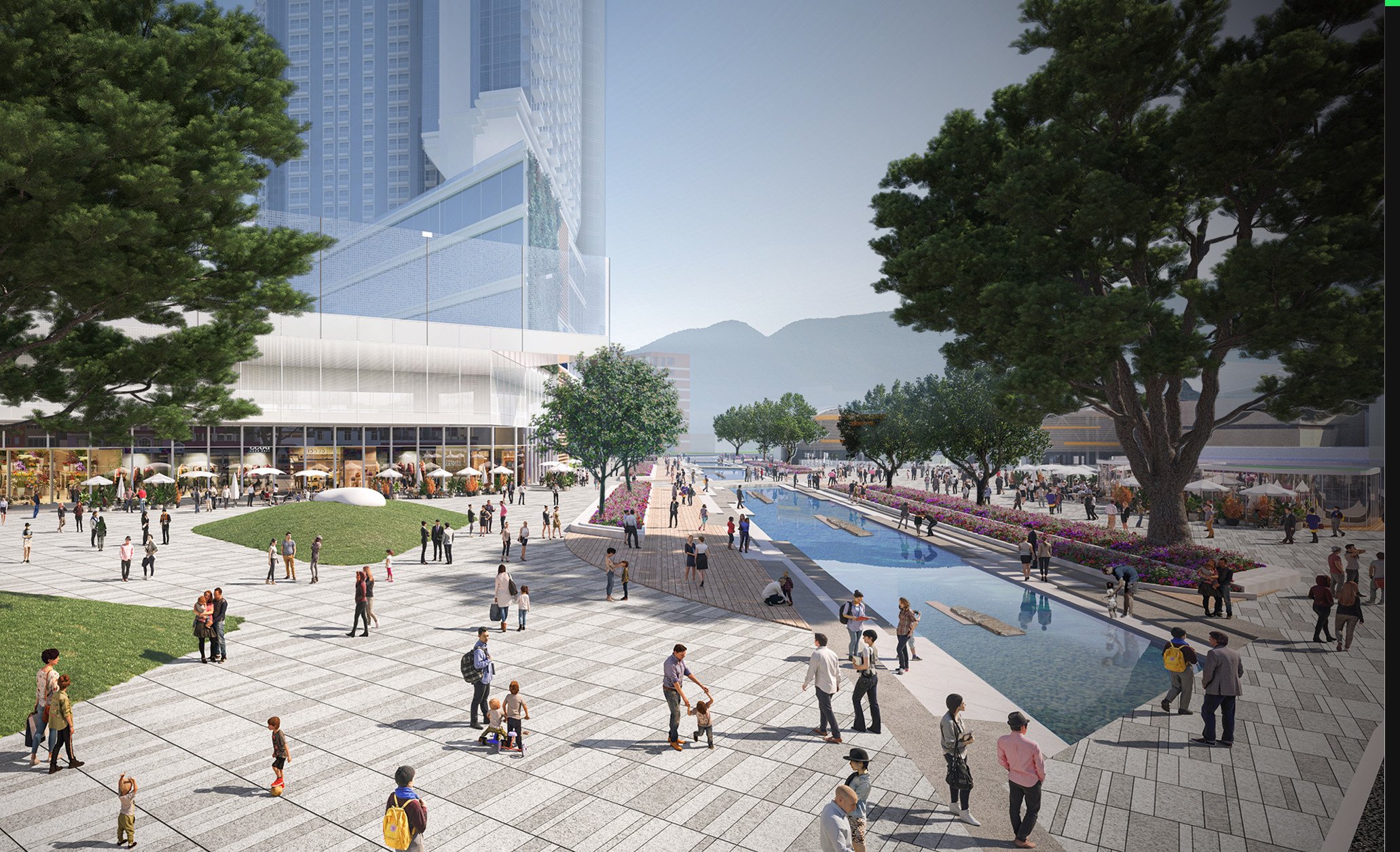 An artist’s impression of the Flower Market and Sai Yee Street in Mong Kong after redeveopment. Image: URA