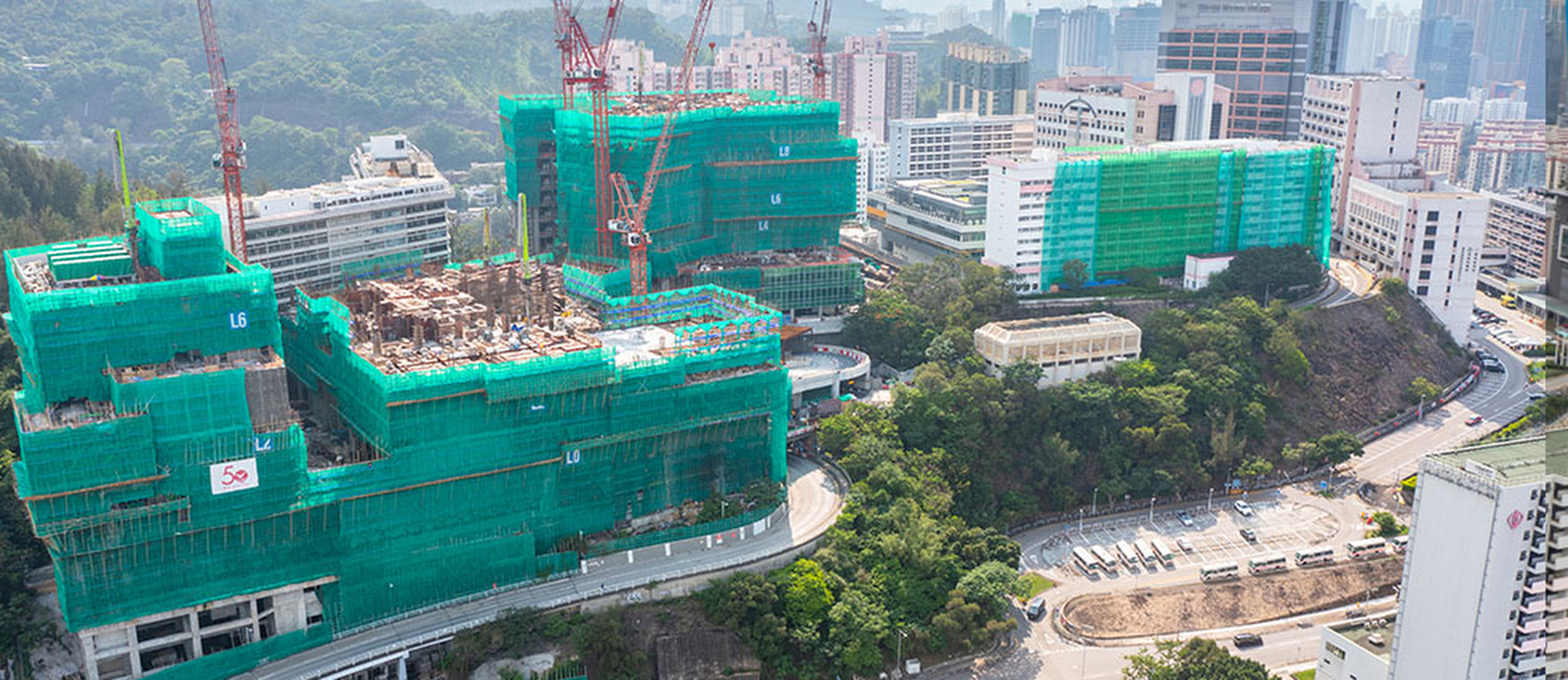 The worker died at the construction site for the redevelopment of Kwai Chung Hospital. Photo: Handout