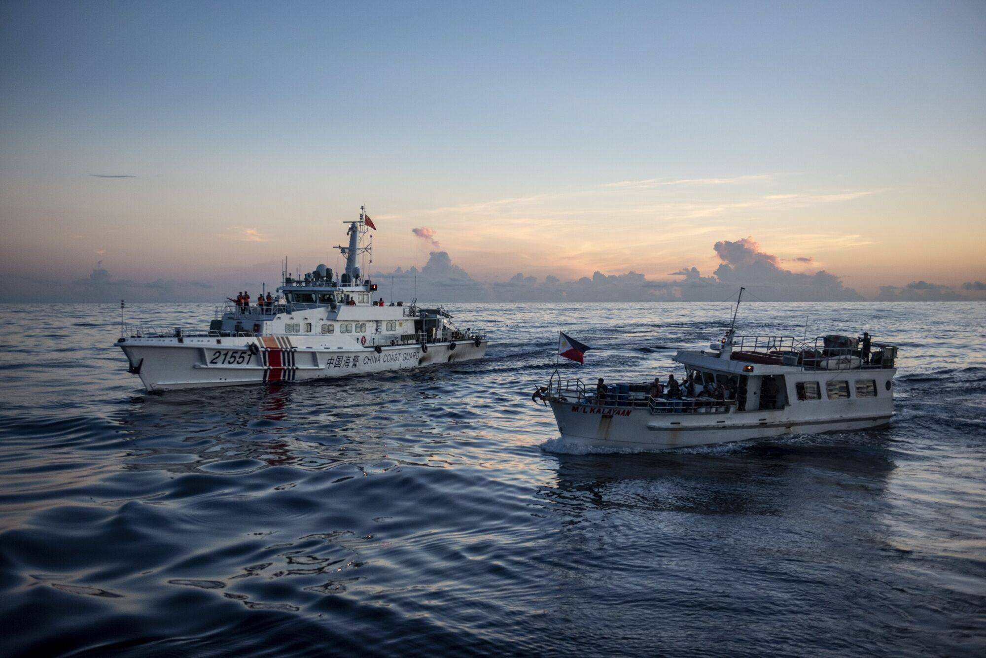 Coastguards from the two countries have repeatedly clashed in disputed waters. Photo: Bloomberg