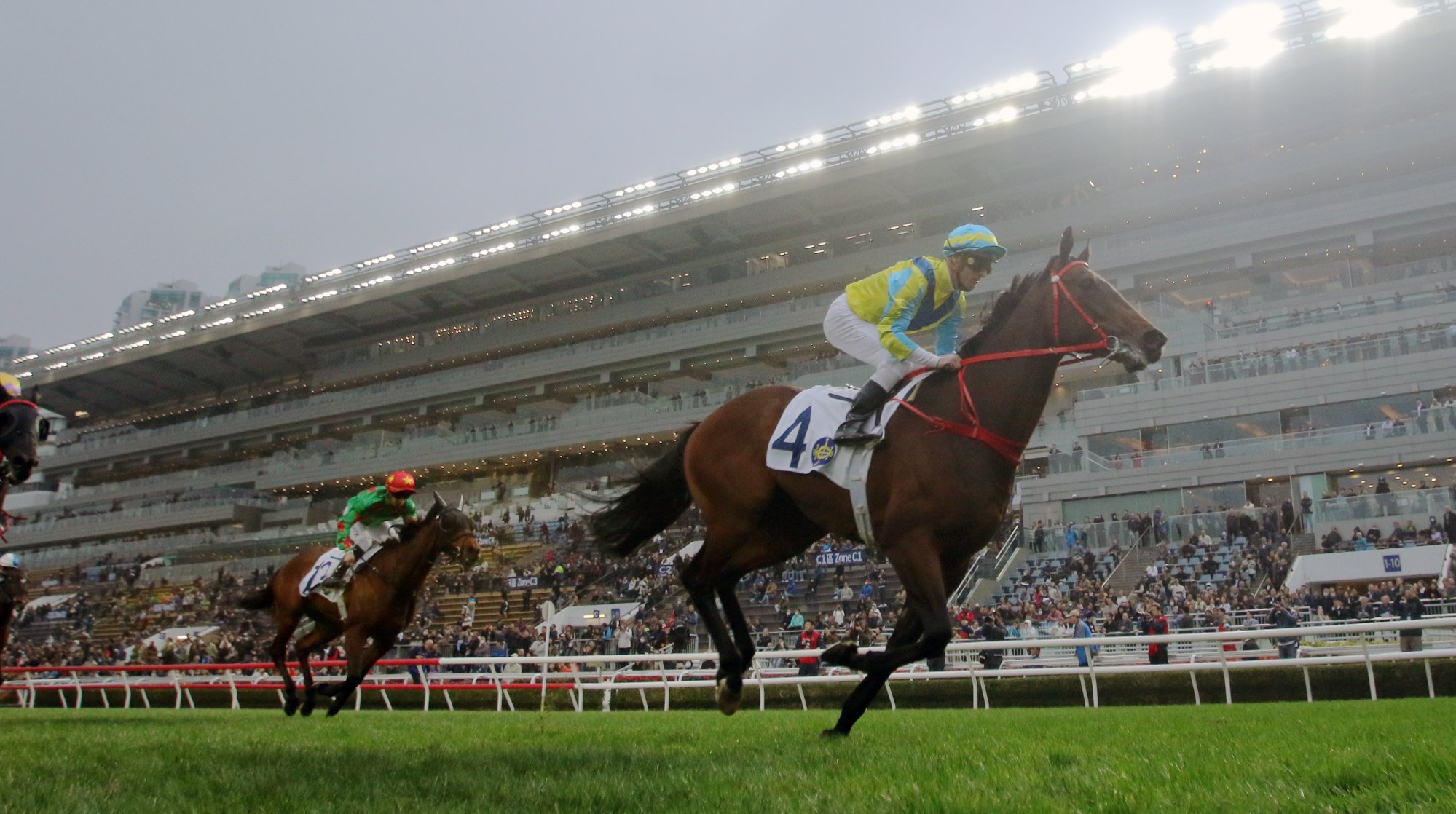 Massive Sovereign streaks away from his rivals at Sha Tin earlier this month.