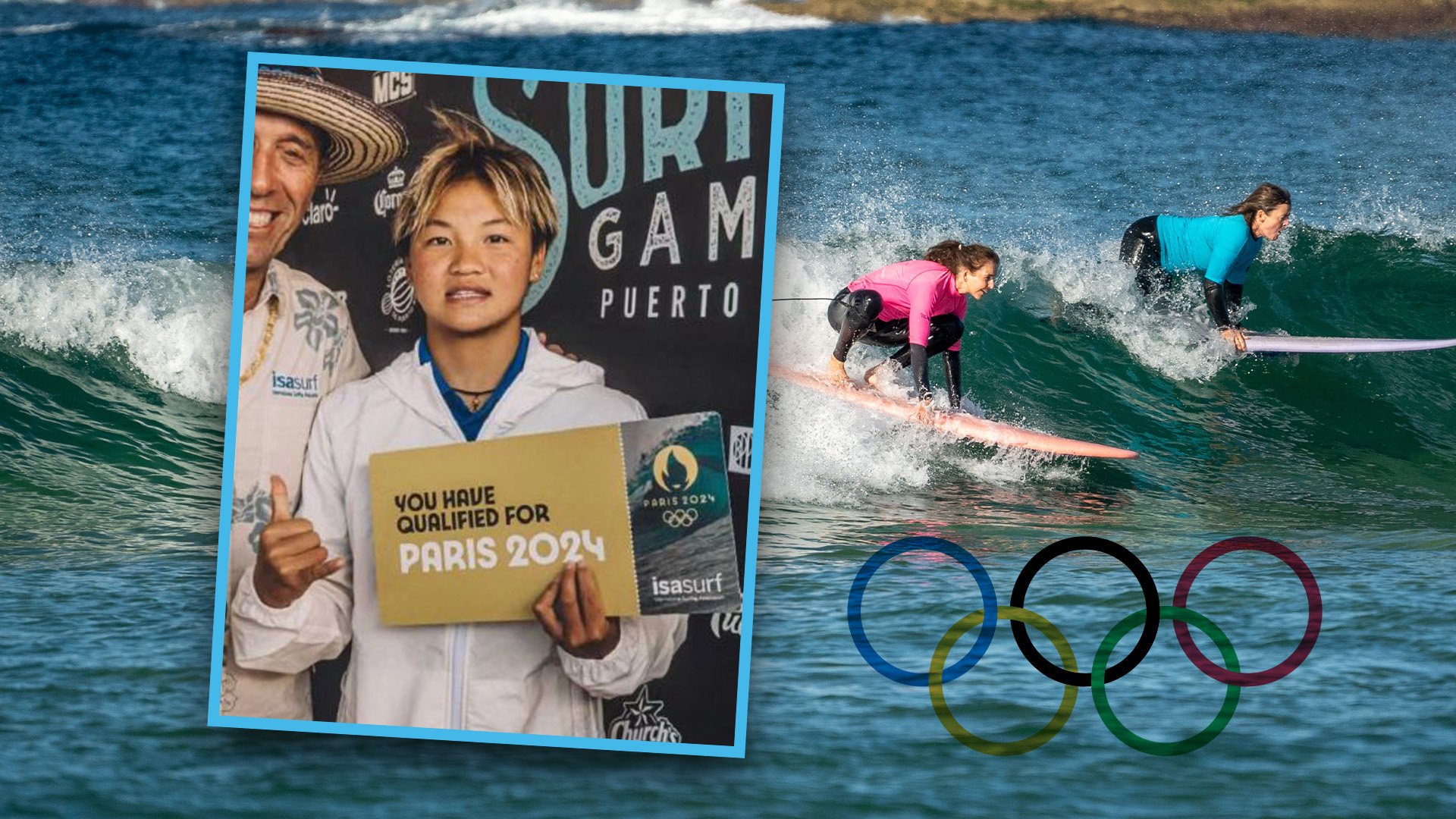 A 15-year-old girl from a landlocked part of rural China, who first saw the sea when she was nine years old, has become the nation’s first surfer to qualify for the Olympics. Photo: SCMP composite/Shutterstock/The Paper