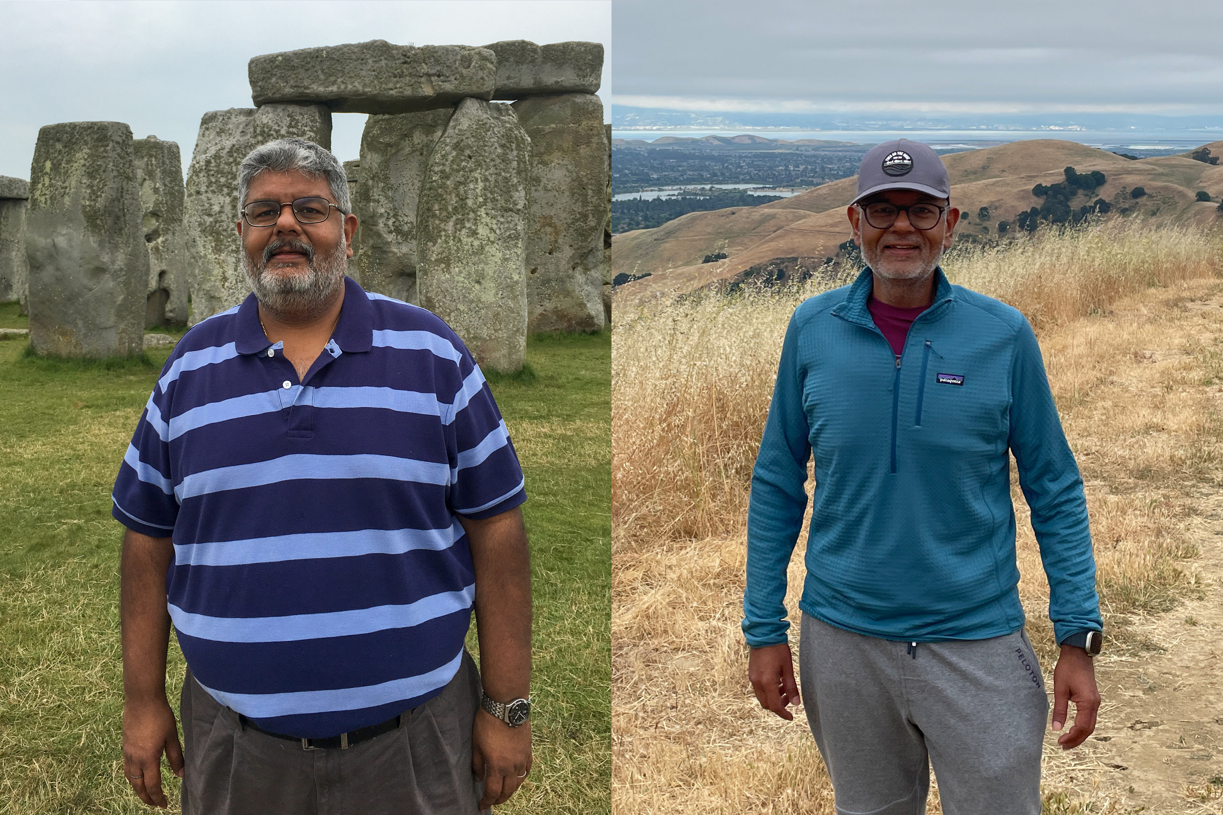 Dhruv Agarwala before and after losing nearly half his body weight in two years. The Indian tech entrepreneur used exercise and lifestyle changes, not weight-loss drugs to shed the kilograms after a health scare. Photo: Dhruv Agarwala