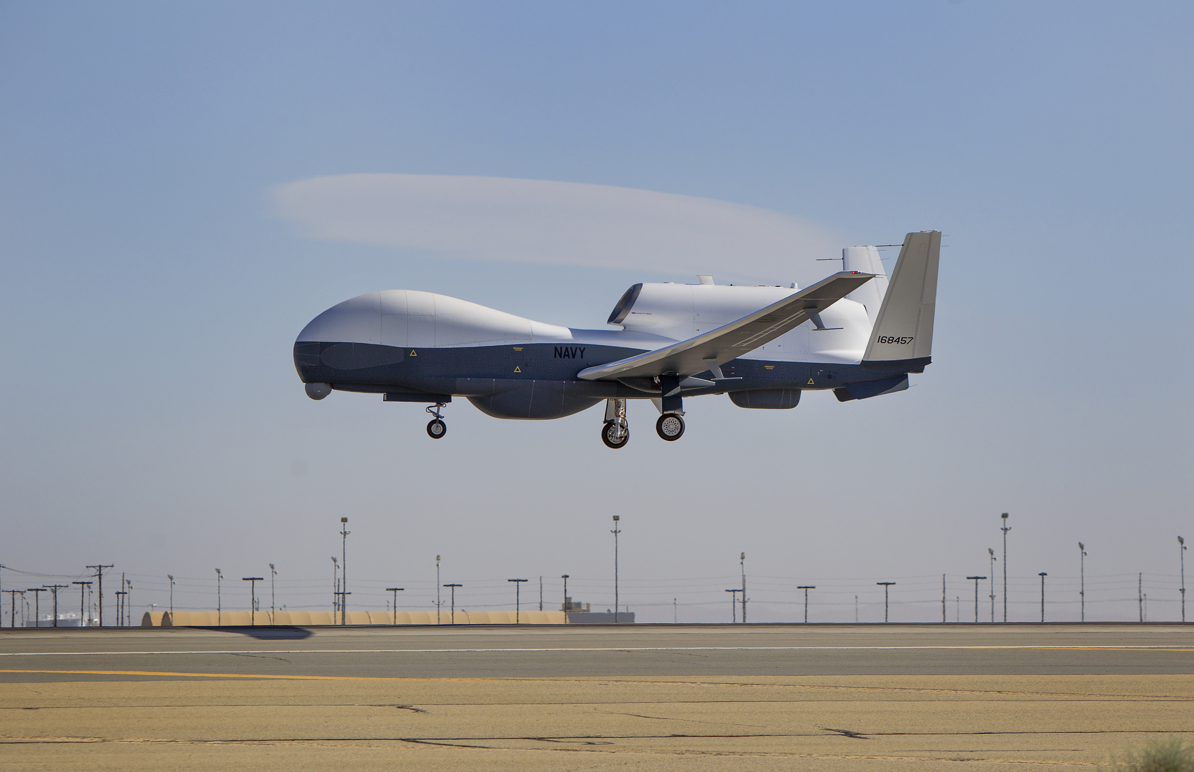 A MQ-4C Triton drone of the type used by the US for surveillance. Photo: US Navy