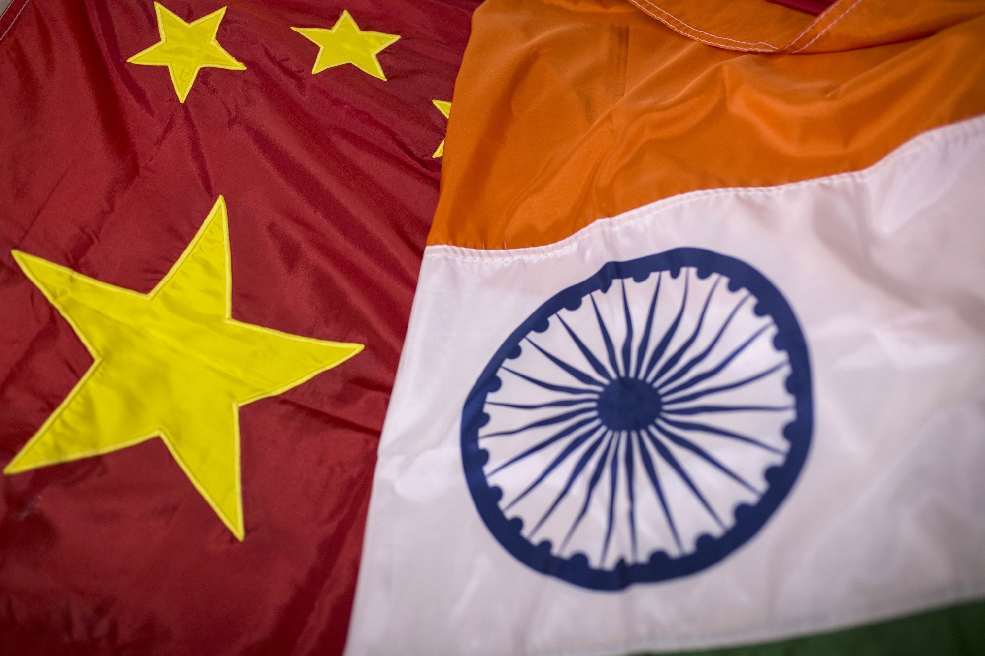 The national flags of China and India. Much debate and discussion is focused on the shape that Chinese and Indian modernity is going to take. Photo: Bloomberg
