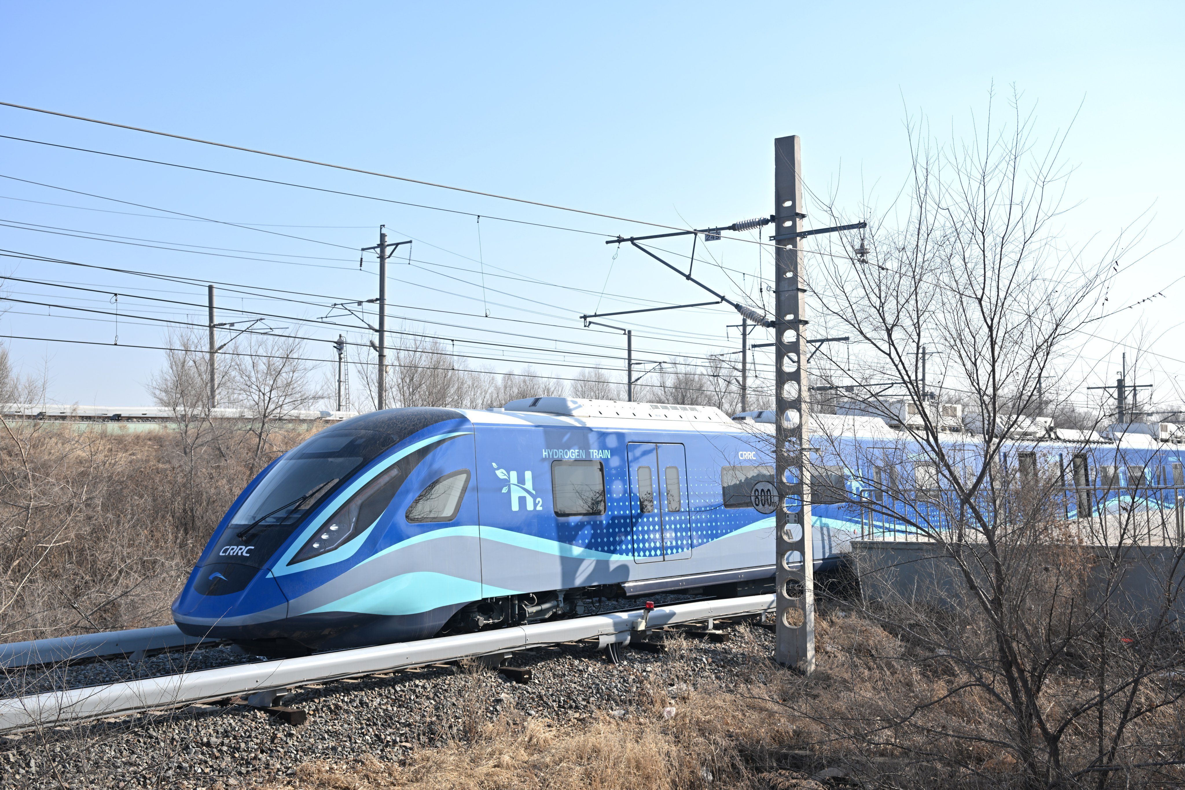 A hydrogen-powered passenger train is trialled in Changchun, Jilin province. Photo: Xinhua
