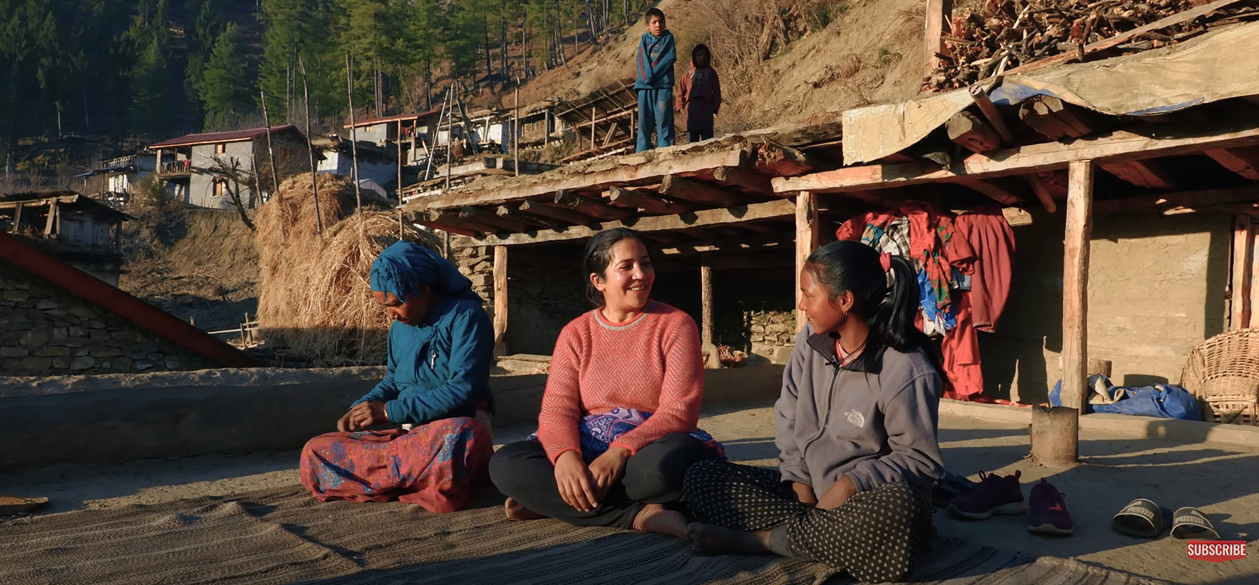 A screenshot from Herne Katha, with host Bidhya Chapagain interviewing locals at a village in the remote Mugu district in Nepal. Photo: Bibek Bhandari