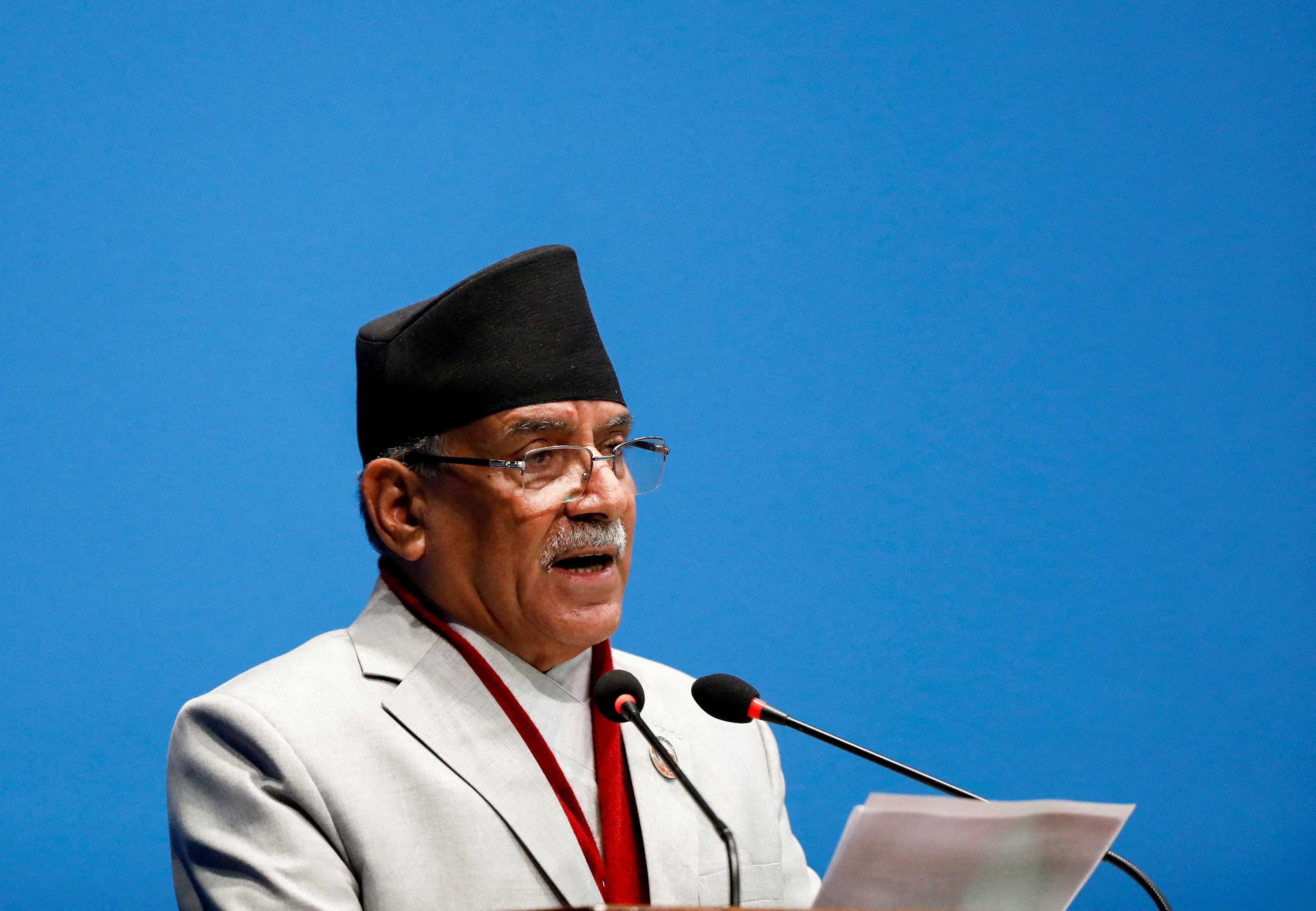 Nepal’s Prime Minister Pushpa Kamal Dahal won a vote of confidence in parliament earlier in March. File photo: Reuters