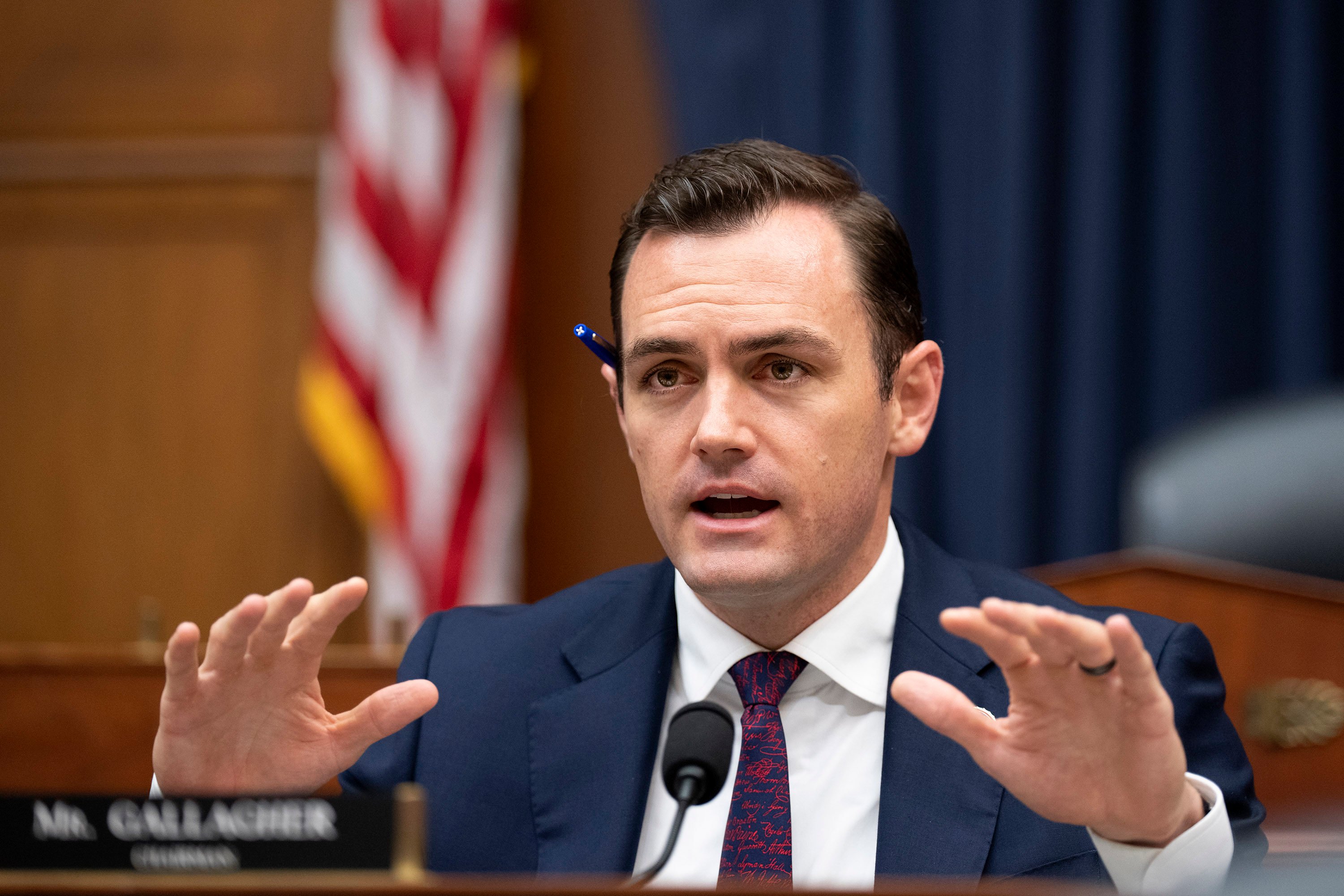 Mike Gallagher said he will resign from Congress on April 19. Photo: Getty/TNS