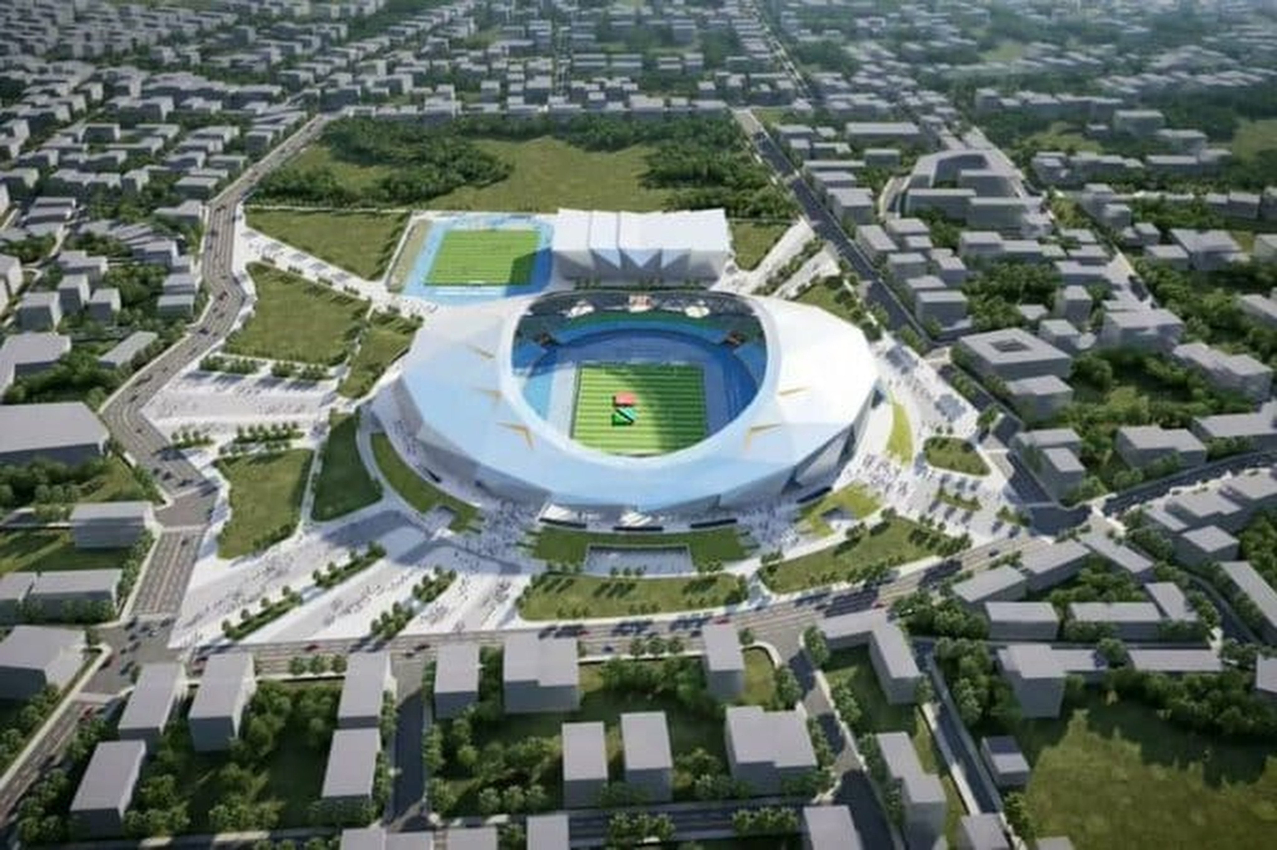 An artist’s impression of the Dr Samia Suluhu Hassan Stadium in Arusha, Tanzania, which is expected to be among the venues for the 2027 Africa Cup of Nations. Photo: Facebook/Mavundathanda Ray-ray Michael