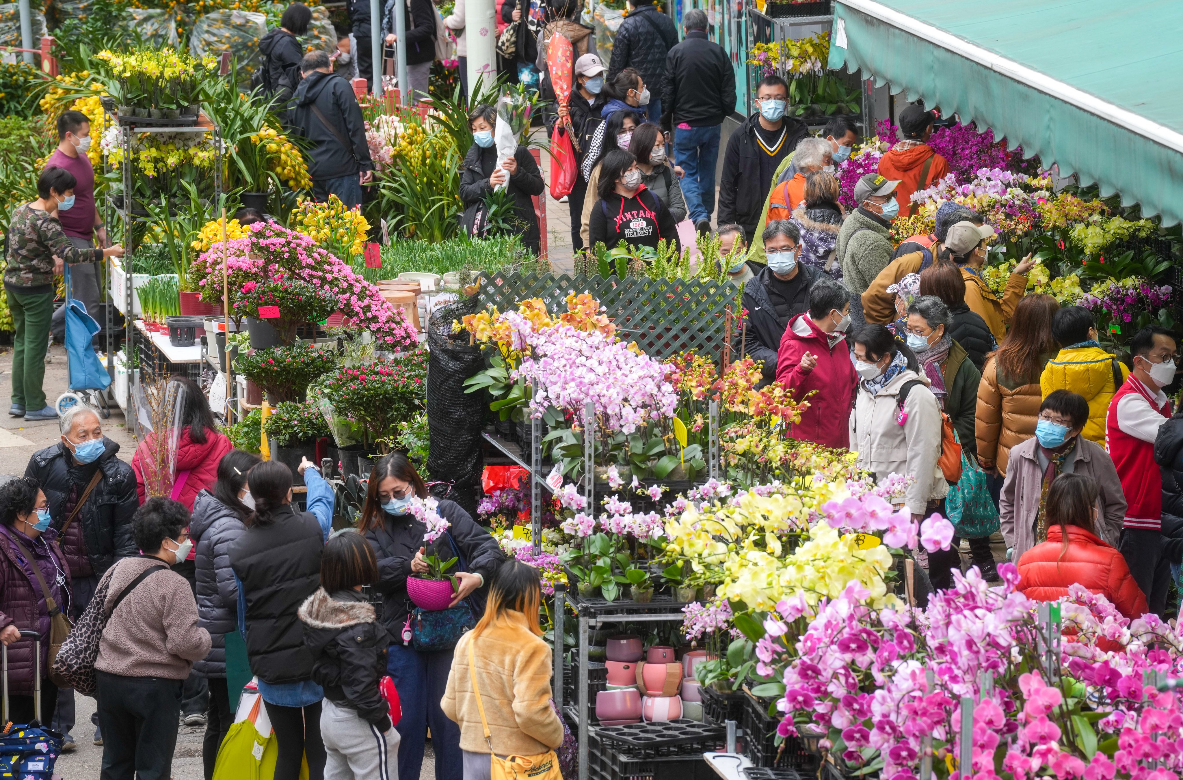 Mong Kok’s famous flower market, which is earmarked for redevelopment by the Urban Renewal Authority. Photo:  Elson Li