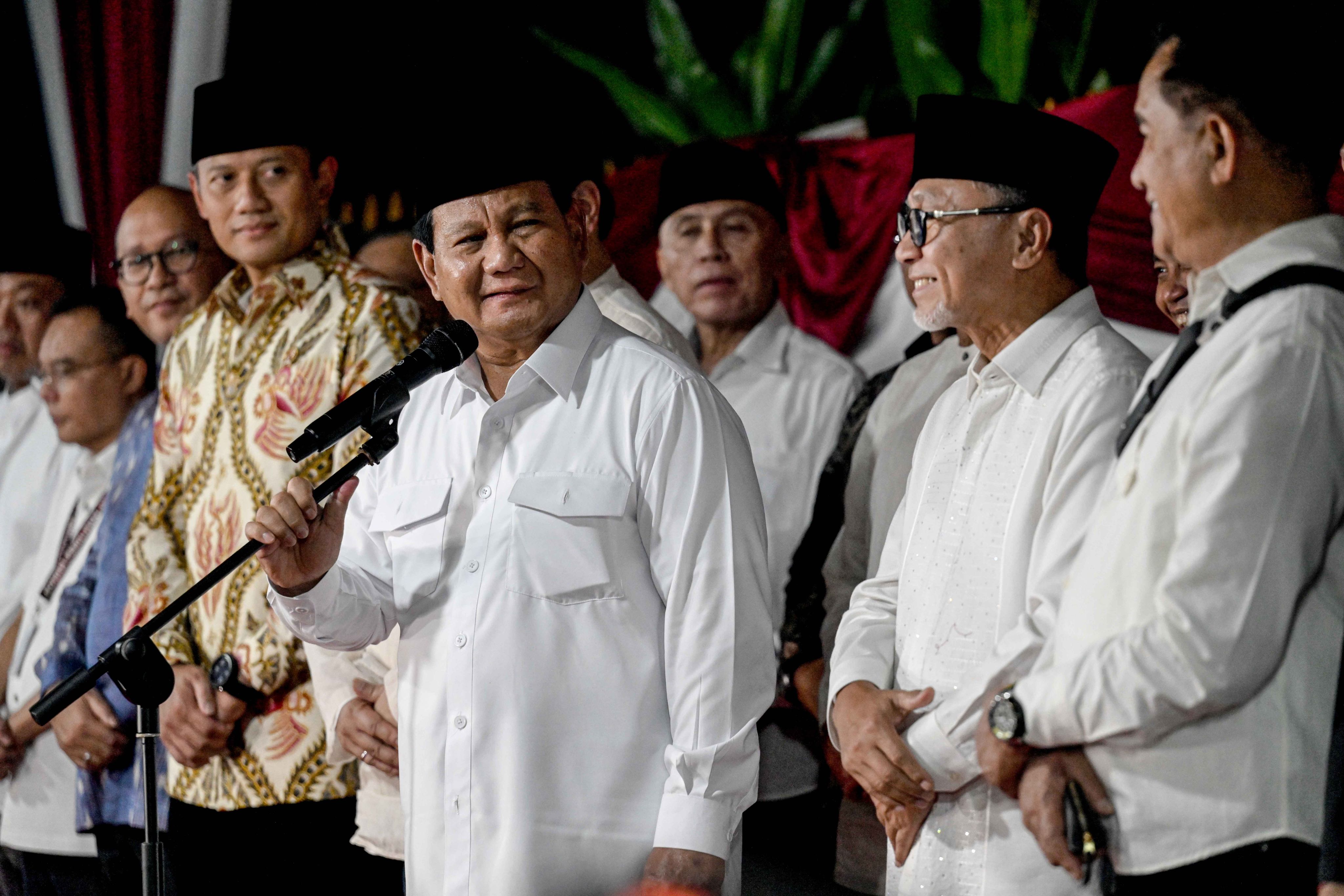 President Prabowo Subianto, center, in Jakarta, Indonesia, this month. Photo: Xinhua 