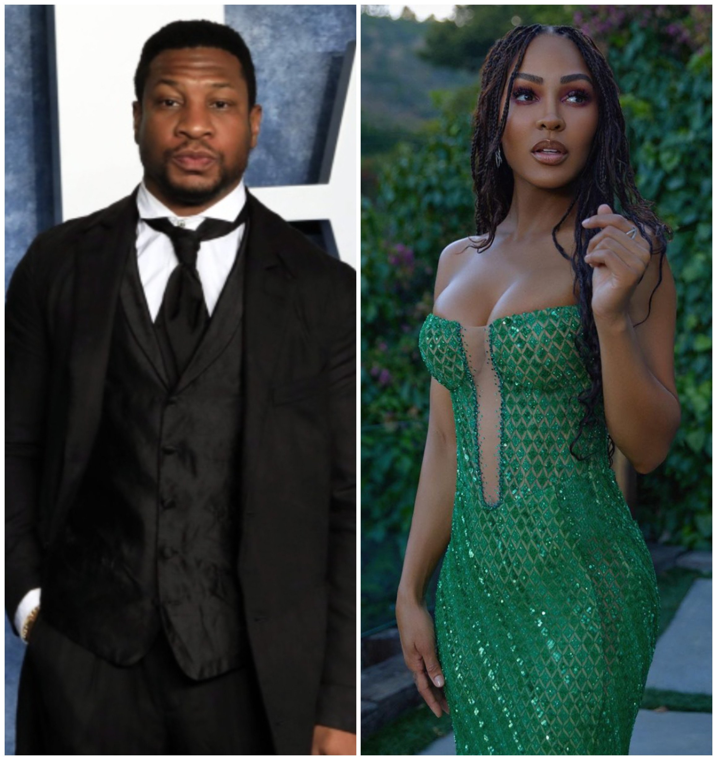 Former Marvel star Jonathan Majors is currently dating actress Meagan Good. Photos: EPA-EFE. @meagangood/Instagram