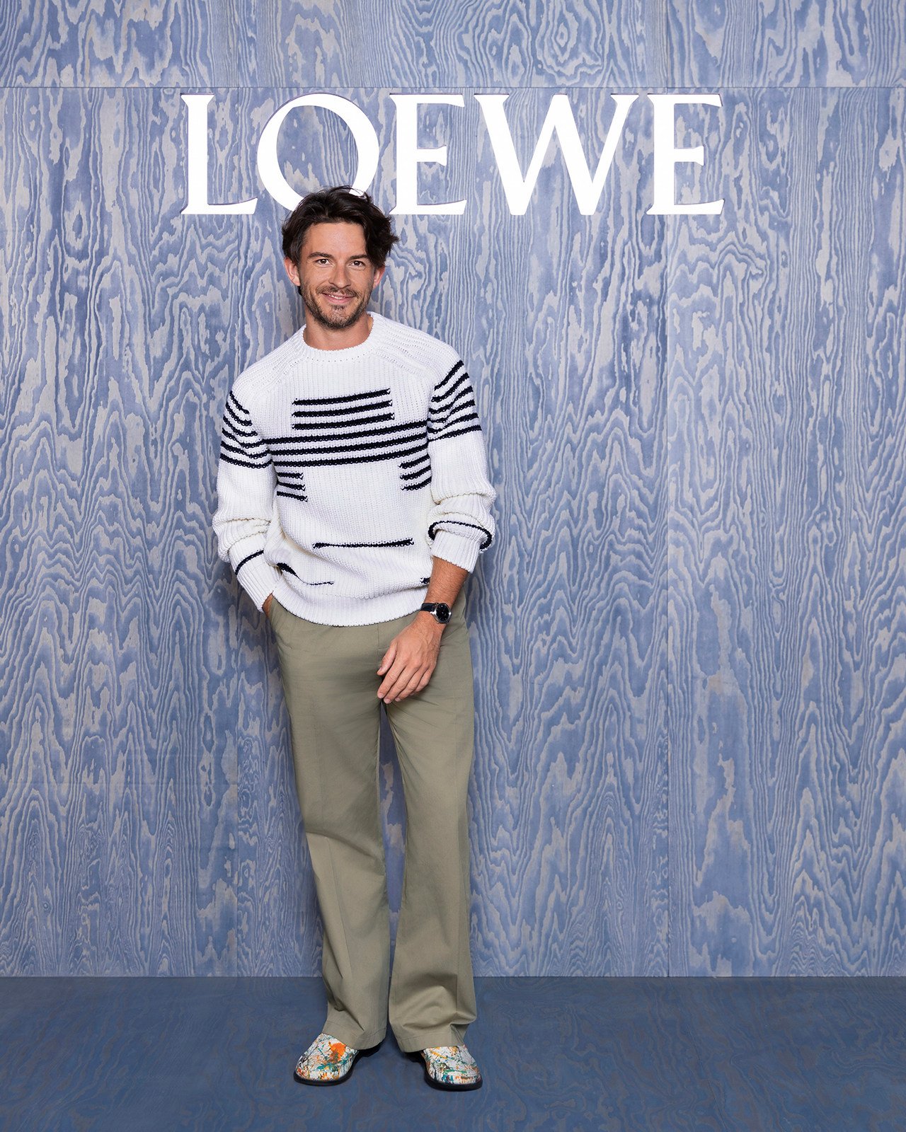 Actor Jonathan Bailey at Loewe’s exhibition “Crafted World” in Shanghai, on March 21. Photo: Handout