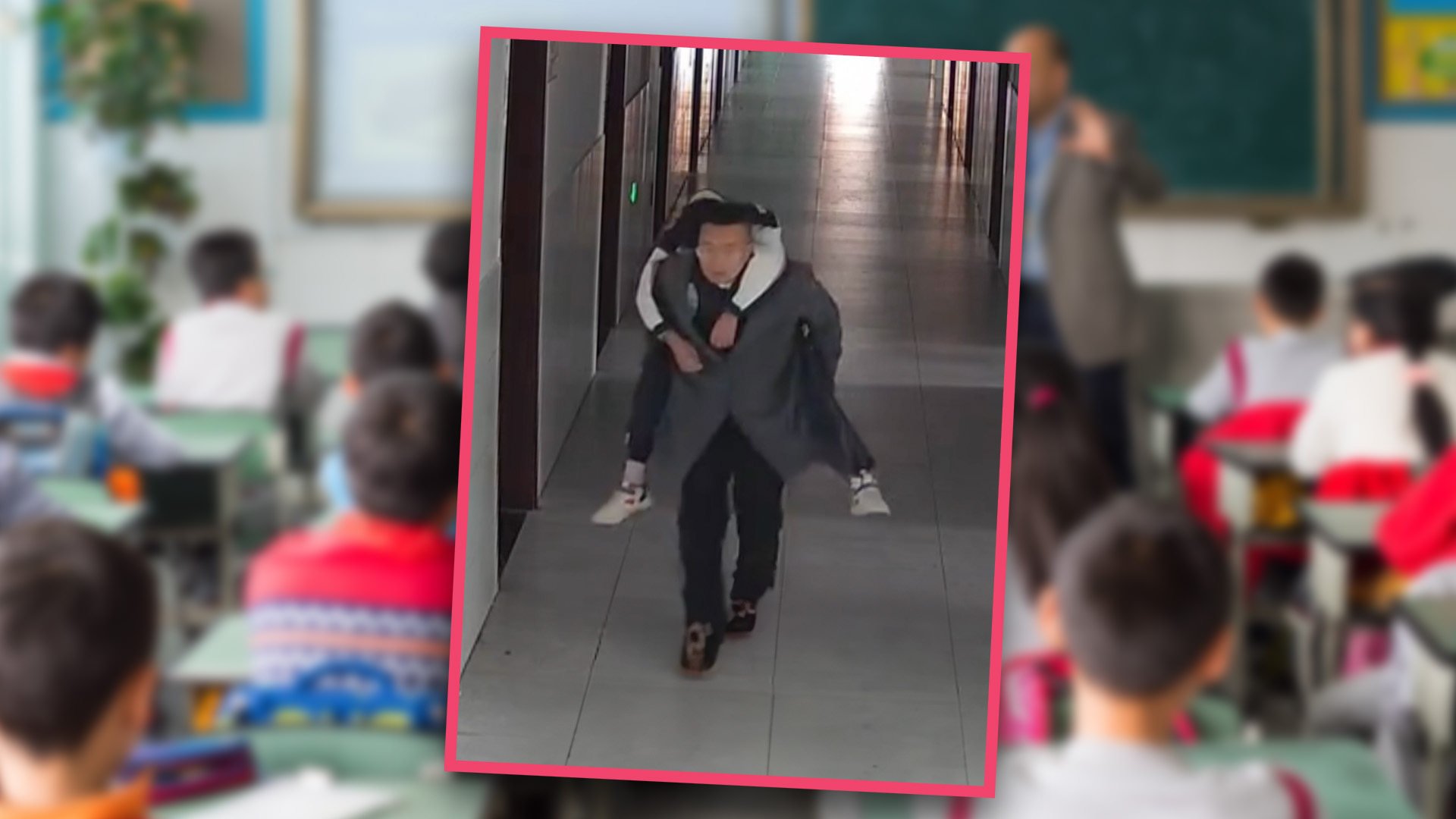 Over two years, a caring teacher in China has regularly given a student who suffers from a rare and extreme sleep disorder a piggy back home when he nods off in class. Photo: SCMP composite/Shutterstock/Weibo
