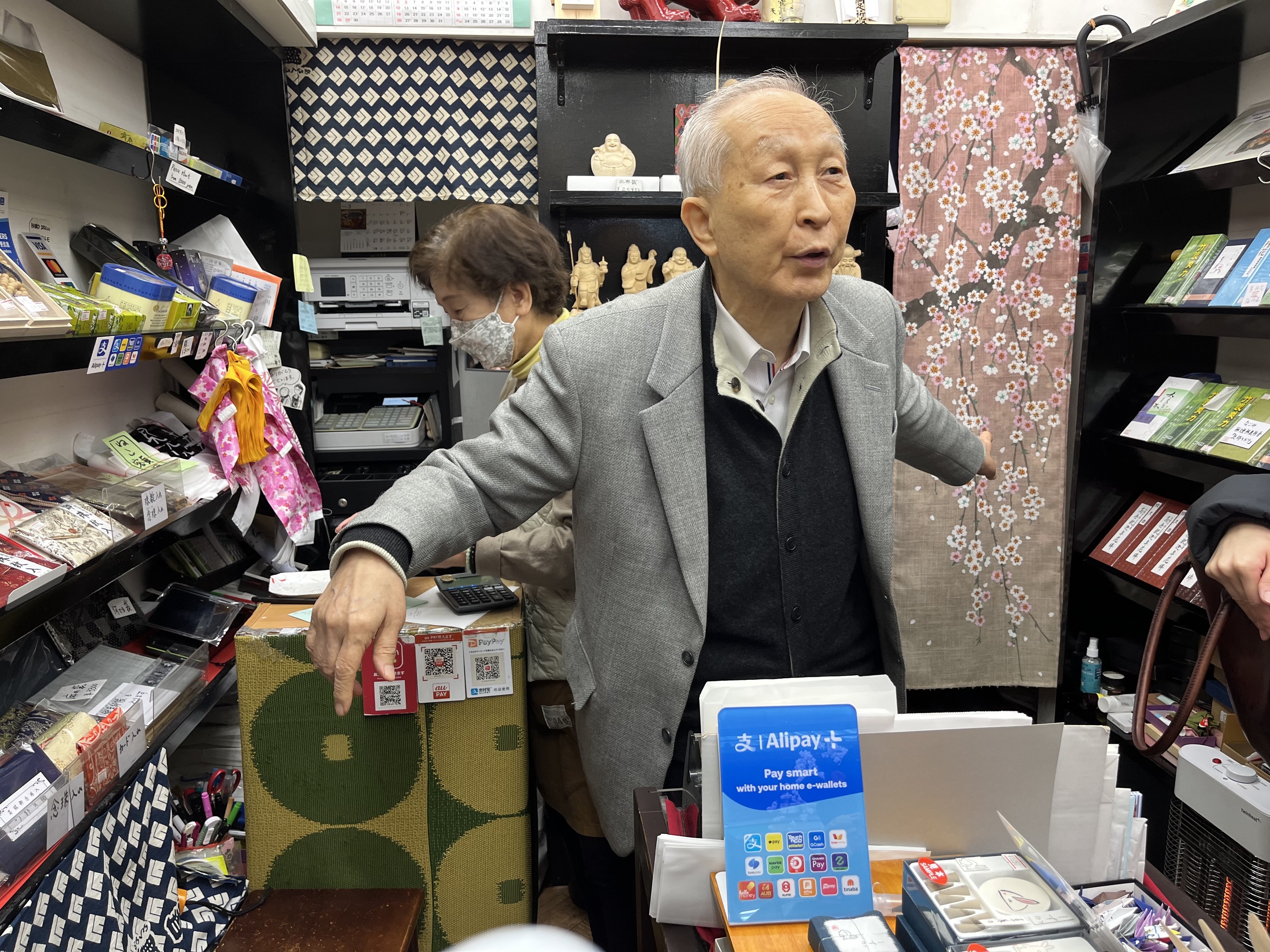 Alipay+ lets smaller merchants, such as this shop in Tokyo, accept payments made using foreign digital wallets. Photo: Xinmei Shen