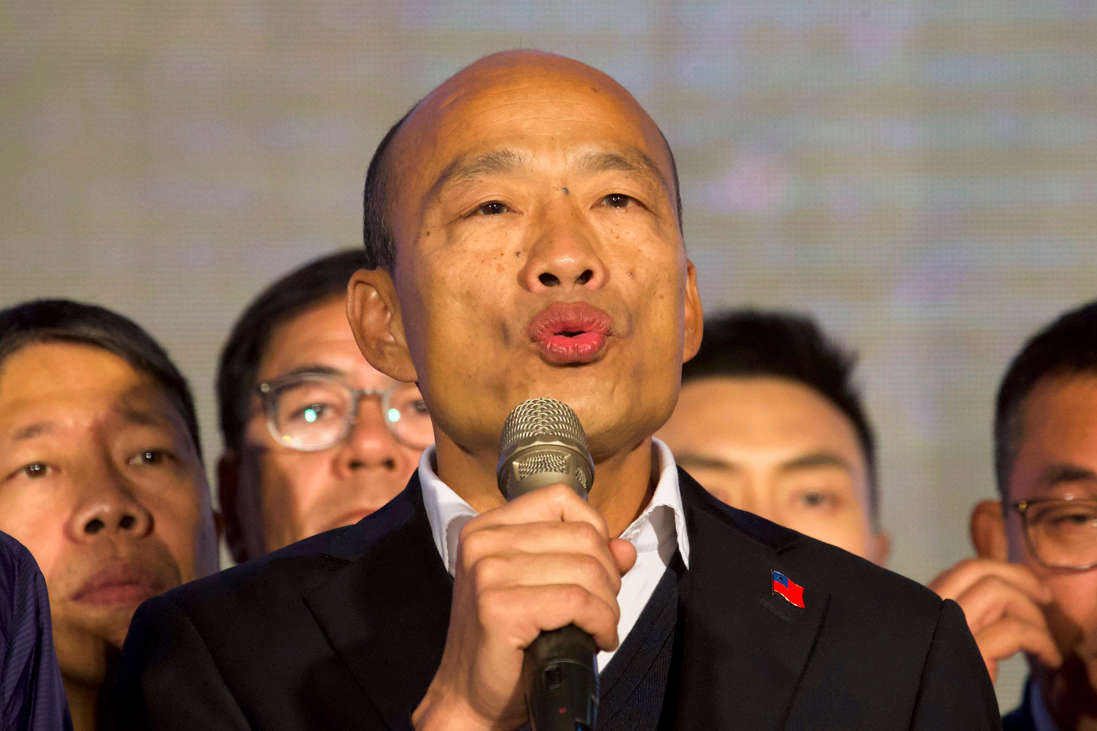 Taiwanese politician Han Kuo-yu, pictured in 2020, was reportedly among those sent bomb threats by the defendant in the case. Photo: AP