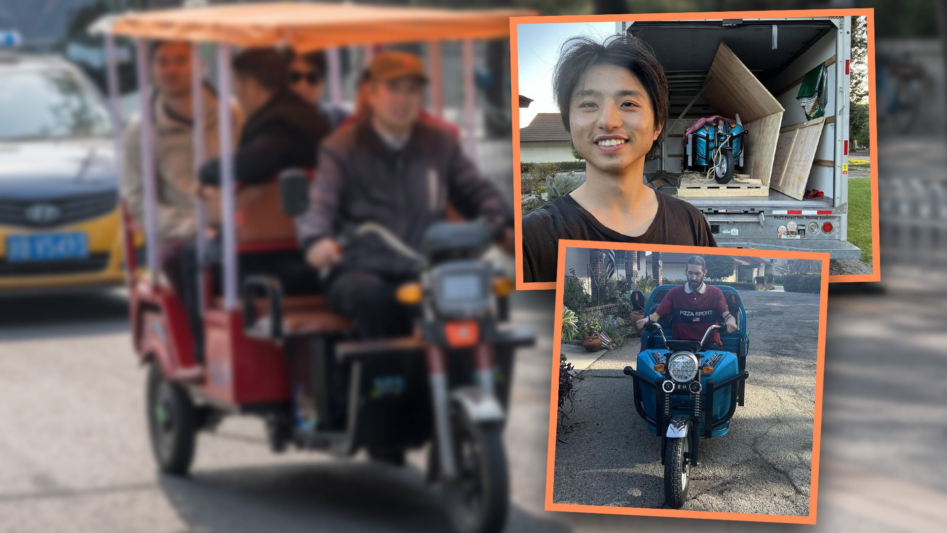 Man in China exports electric pedicabs to US as popular alternatives to cars, says profits no better than selling clothes. Photo: SCMP composite/Shutterstock/Baidu