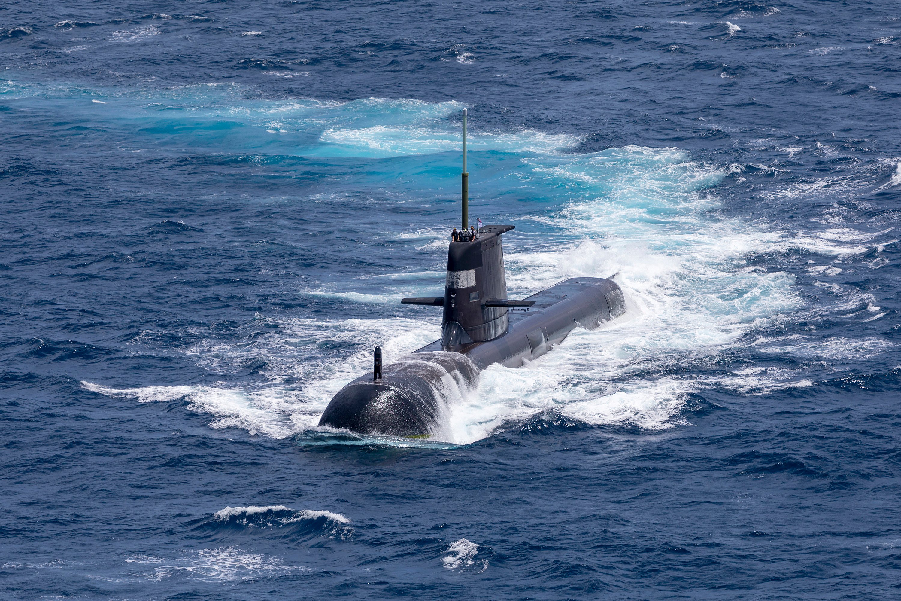 An Australian navy submarine takes part in a biennial maritime exercise in Darwin, Australia. Photo: Australian Defence Force/Getty Images/TNS