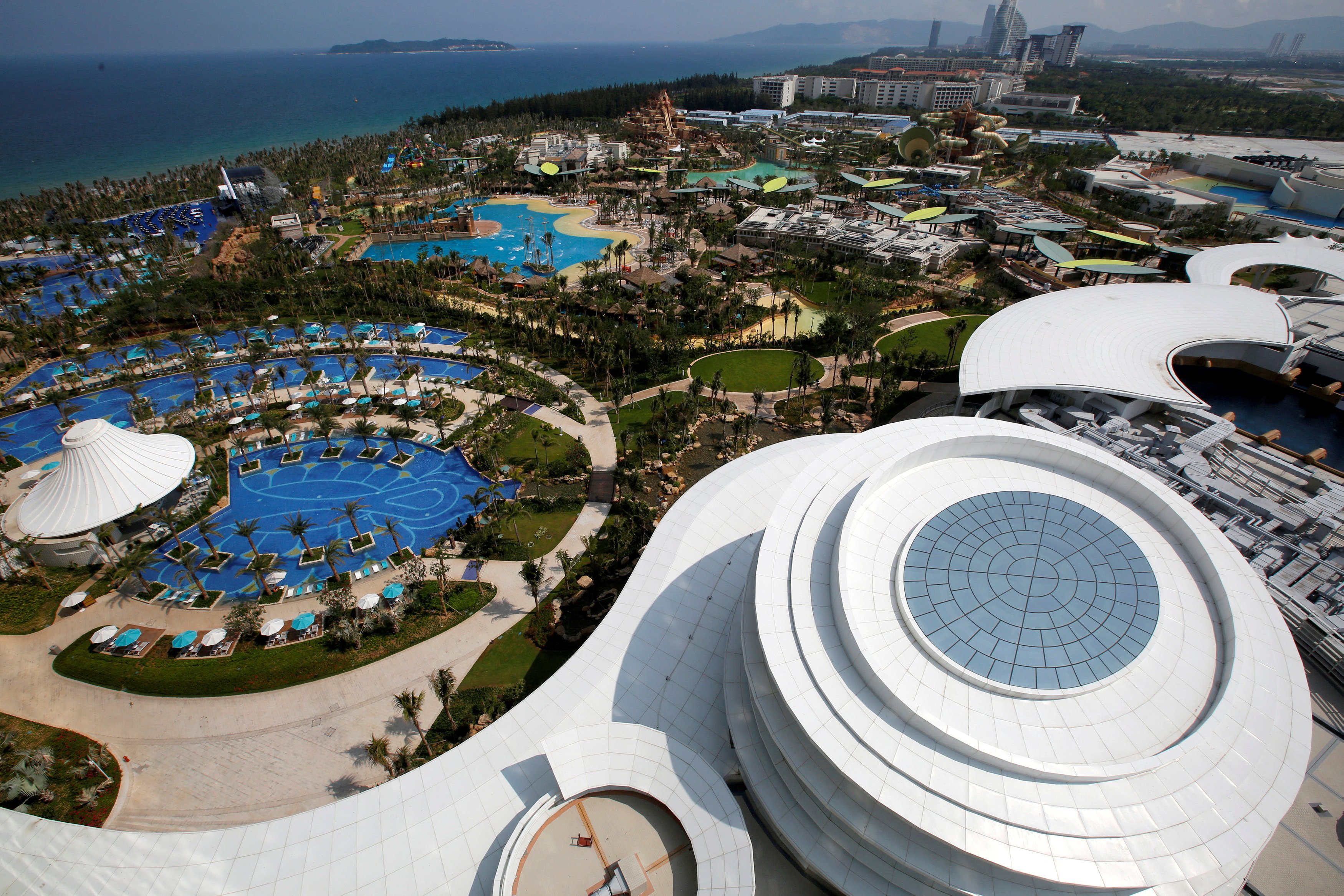 General view of recreational facilities located in front of Atlantis Sanya hotel in Sanya, Hainan province, China April 26, 2018. Photo: Reuters