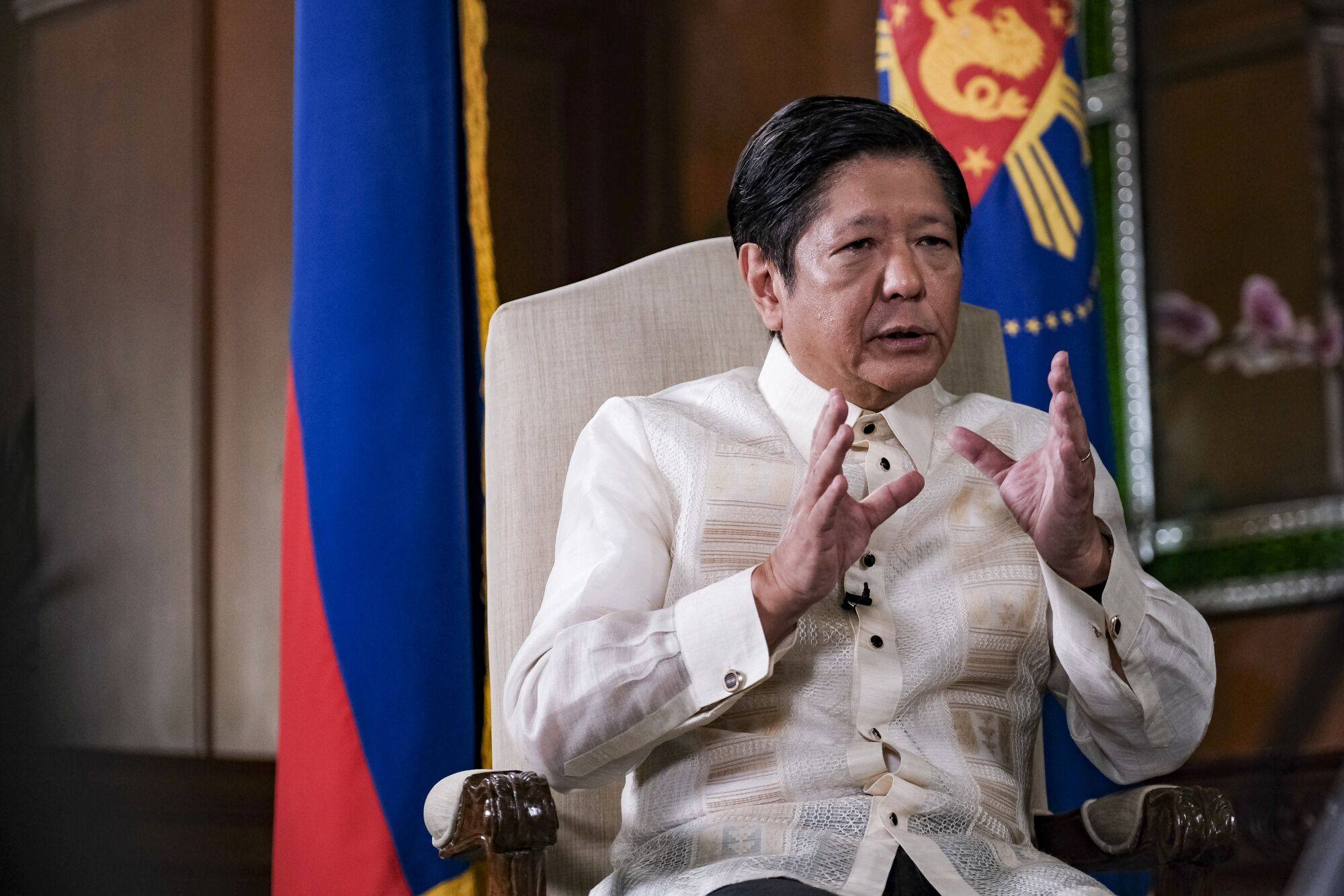 President Ferdinand Marcos Jnr said the Philippines will not be “cowed into silence” by Beijing after confrontations in the South China Sea that injured Filipino troops and damaged vessels. Photo: Bloomberg