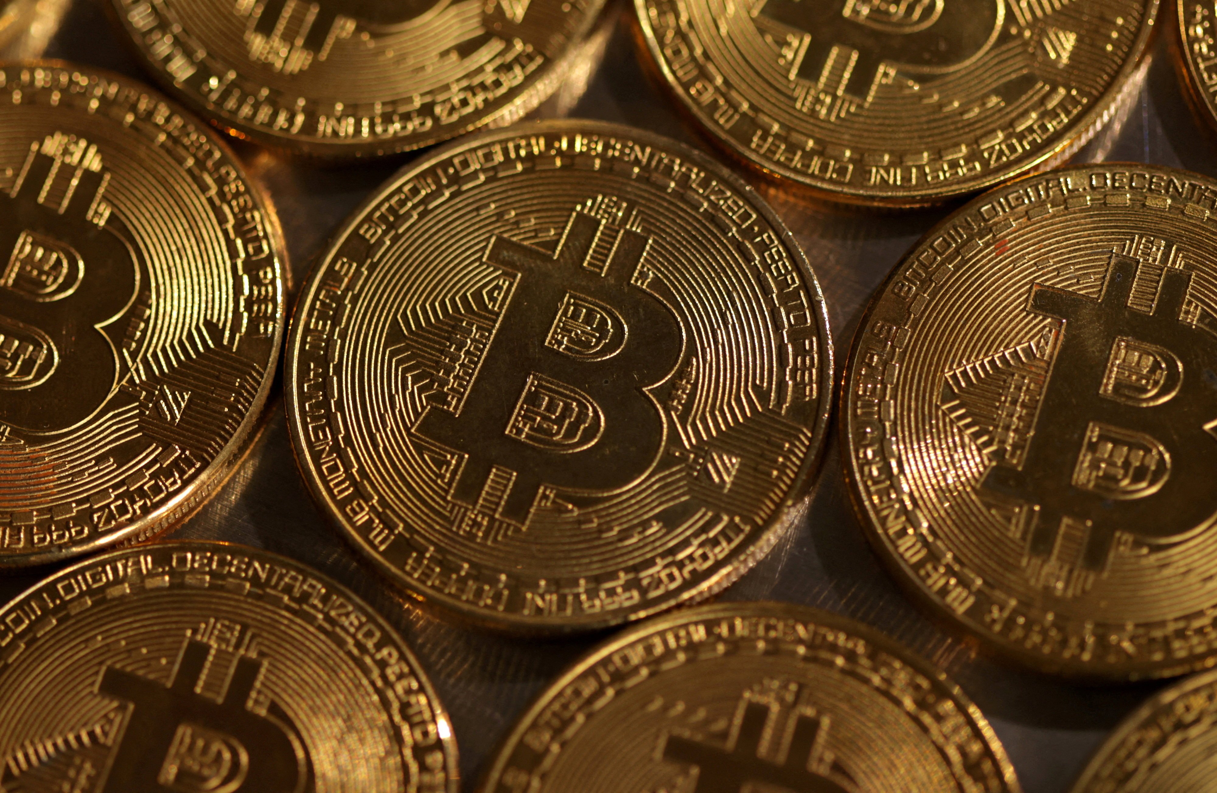 Representations of bitcoin are seen in this illustration photo, August 10, 2022. Photo: Reuters