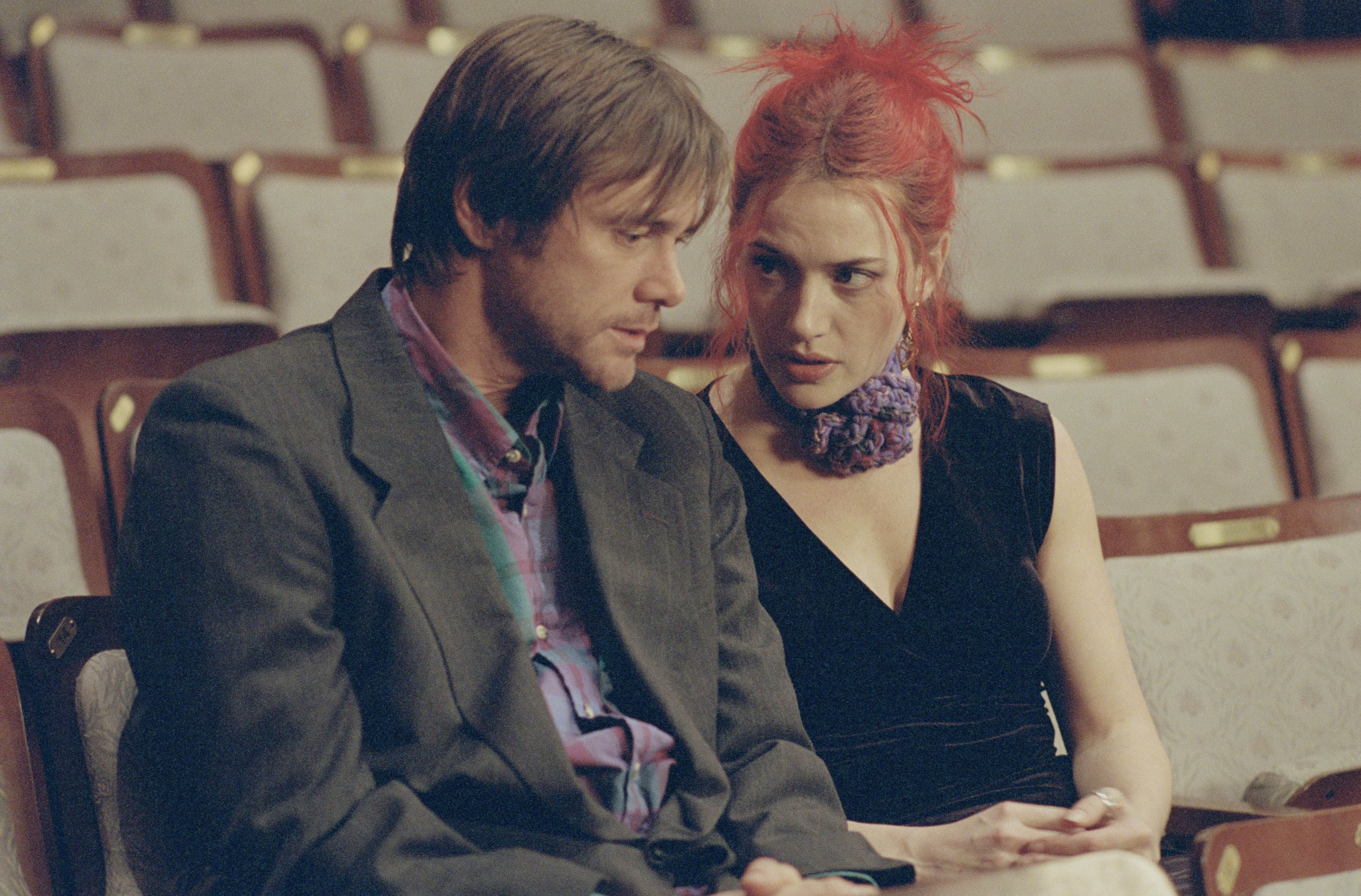 Jim Carrey (left) and Kate Winslet in a still from Eternal Sunshine of the Spotless Mind.