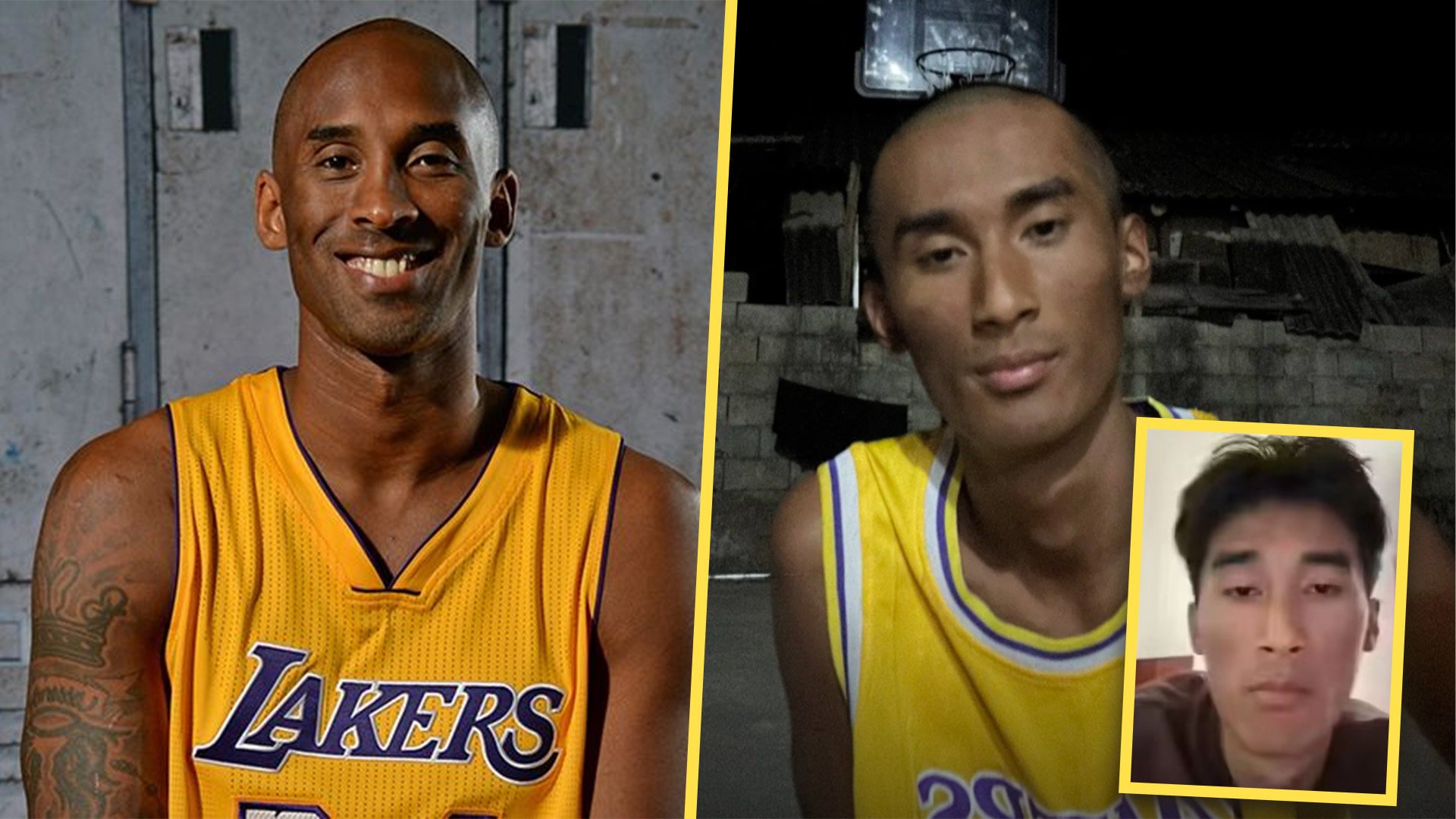 A young man in China who resembles the late basketball icon Kobe Bryant has amassed 500,000 fans in two weeks by copying the sporting legend’s look and style in live-streaming sessions. Photo: SCMP composite/Douyin/Getty Images