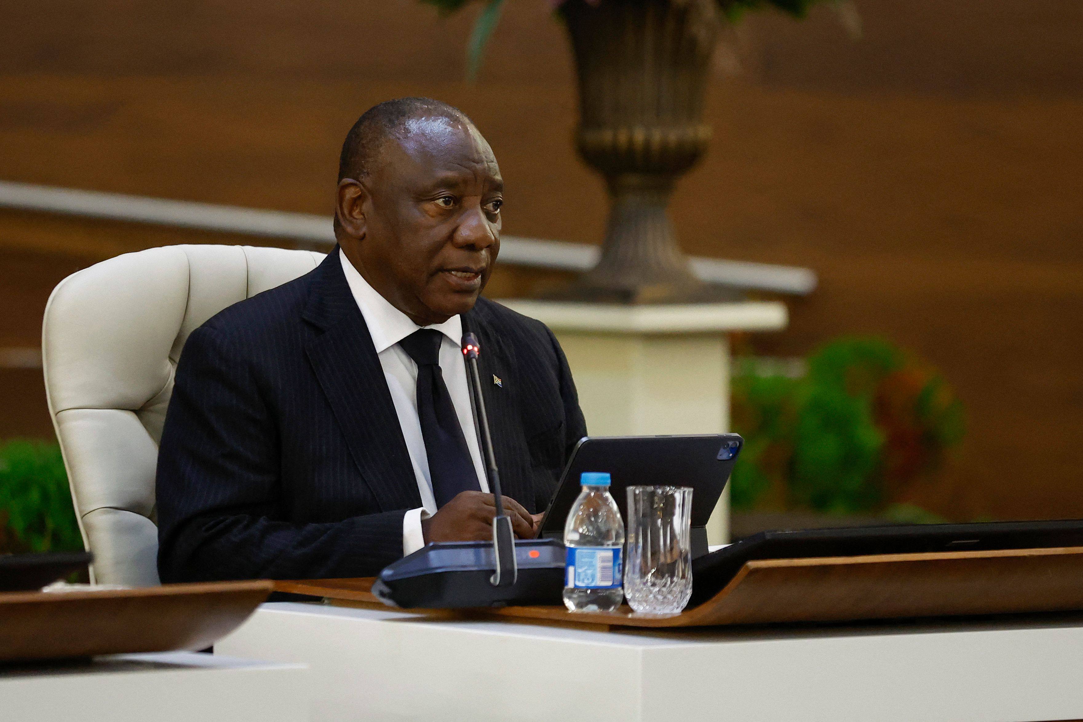 South Africas President Cyril Ramaphosa. Hours before a fatal bus crash on Thursday, Ramaphosa had appealed to South Africans to take care when travelling during the Easter week. Photo: AFP