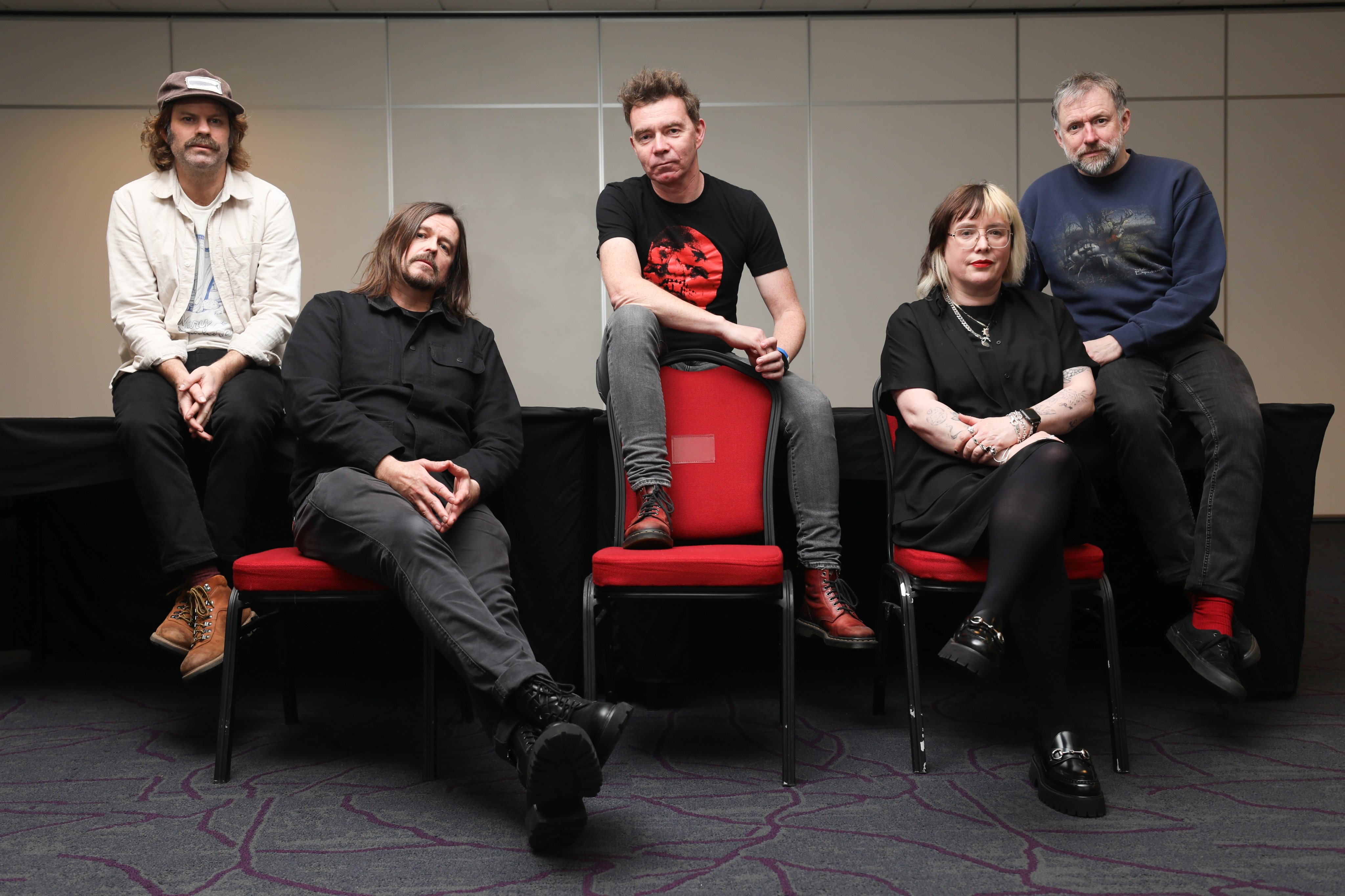 Slowdive members at Hong Kong’s AsiaWorld-Expo. The British shoegaze pioneers sat down with the Post ahead of their recent concert to talk about changing with age, their musical tastes and creative process. Photo: Xiaomei Chen