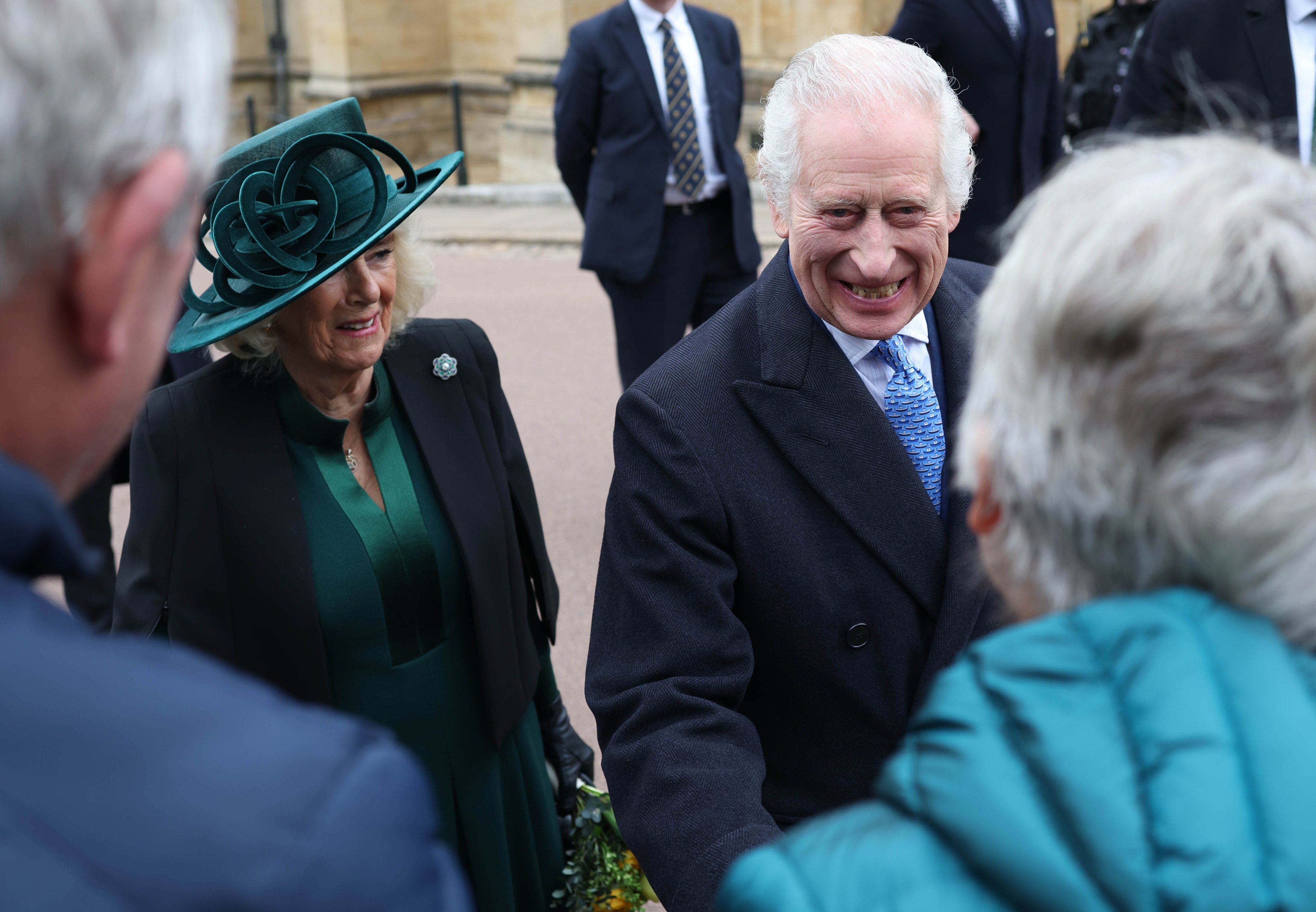 King Charles attended an Easter church service at Windsor Castle on Sunday. Photo: EPA-EFE