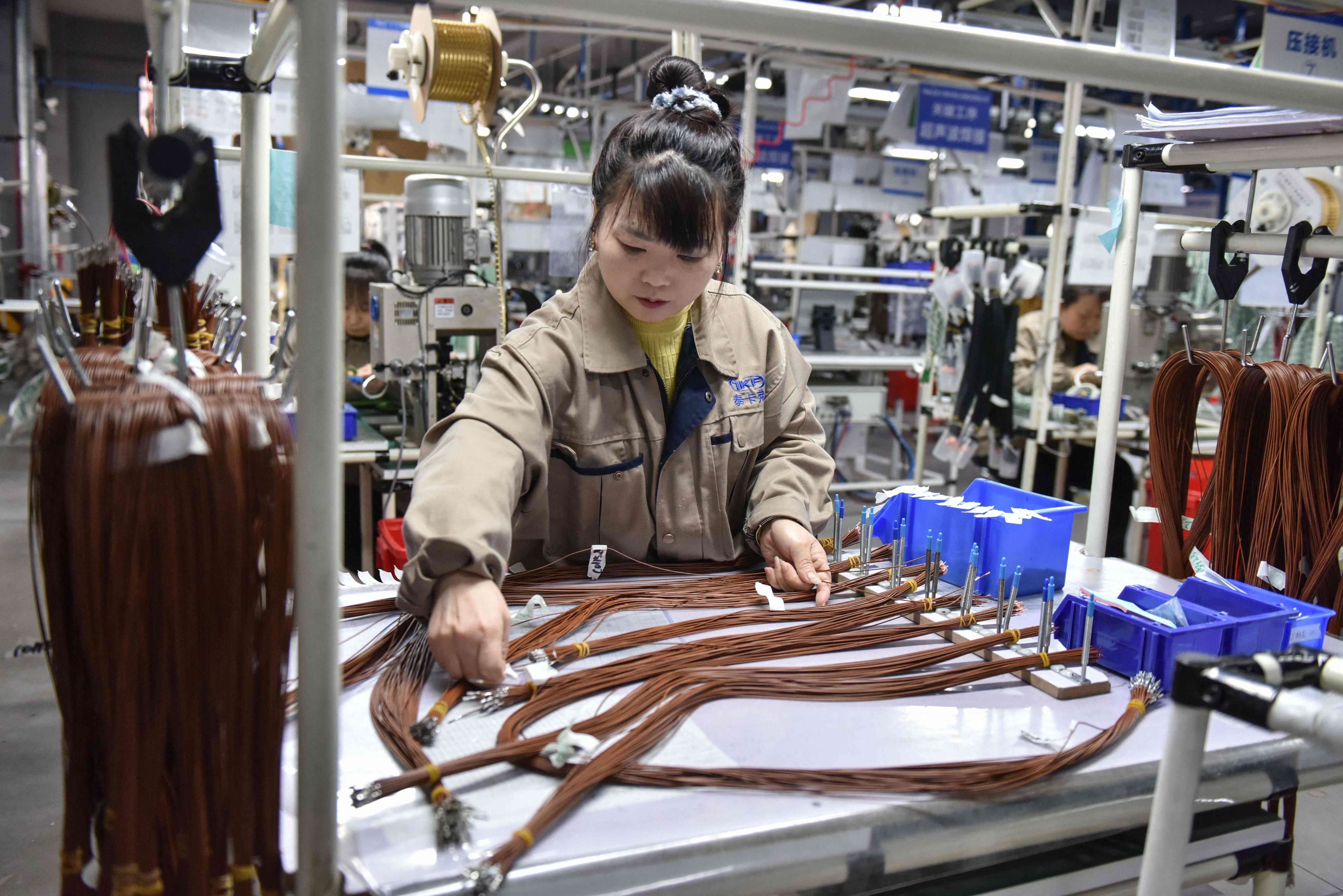 China’s Caixin/S&P Global manufacturing PMI – which focuses on smaller firms and coastal regions and includes a number of exporters - edged up to 51.1 from  50.9 in February. Photo: AFP