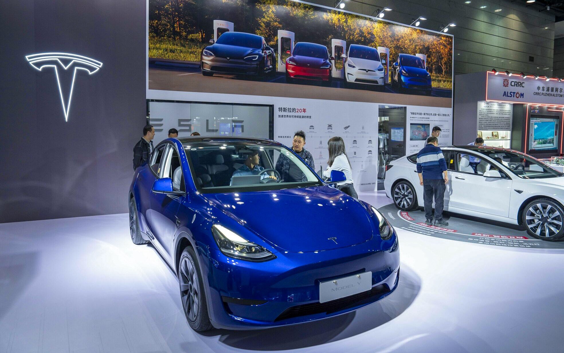 Tesla sold 456,394 Model Y cars in mainland China last year, up 44.8 per cent from 2022. Photo: Bloomberg