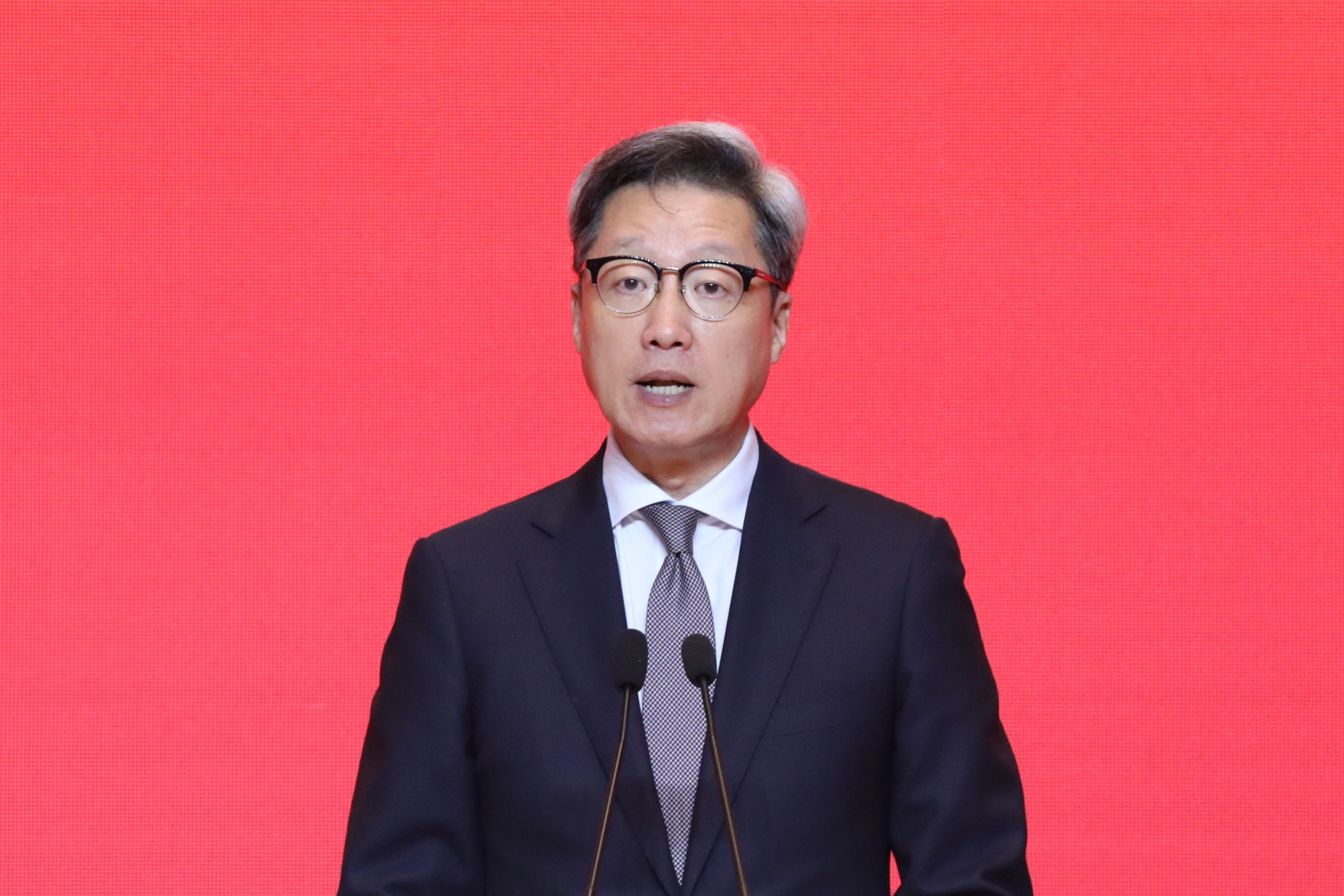 Chung Jae-ho, South Korea’s ambassador to China, speaks during an event in August 2022. Photo: VCG via Getty Images