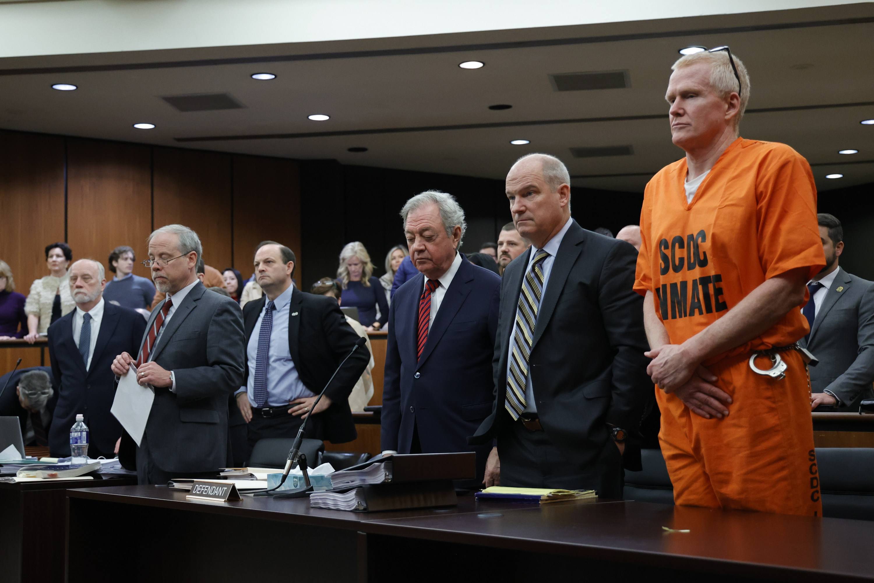Convicted murderer Alex Murdaugh in court in 2021. Murdaugh was sentenced in South Carolina on Monday to 40 years in prison for financial crimes. Photo: The State via AP