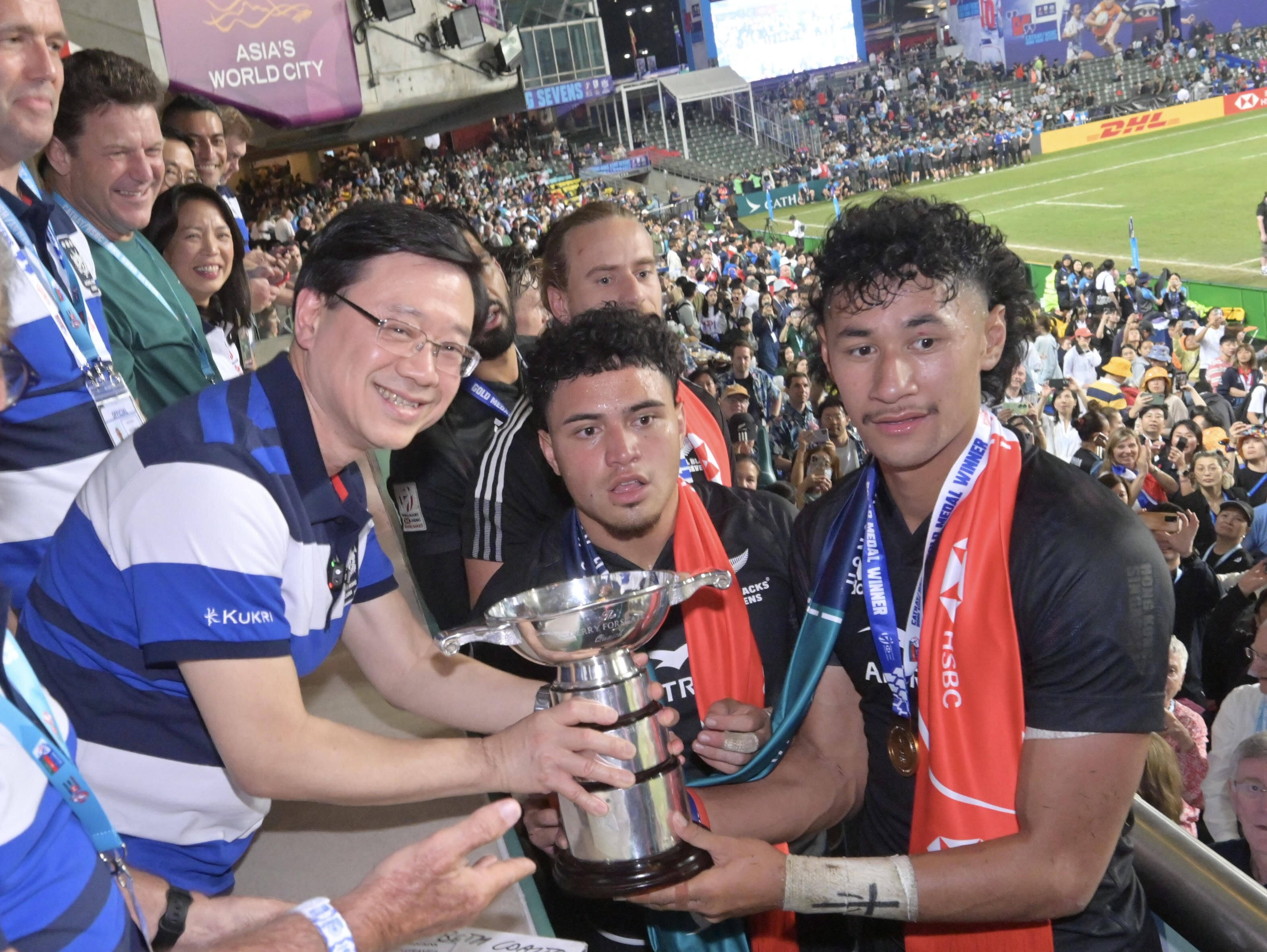 New Zealand were double winners at the 2023 Cathay/HSBC Hong Kong Sevens. Photo: Handout 