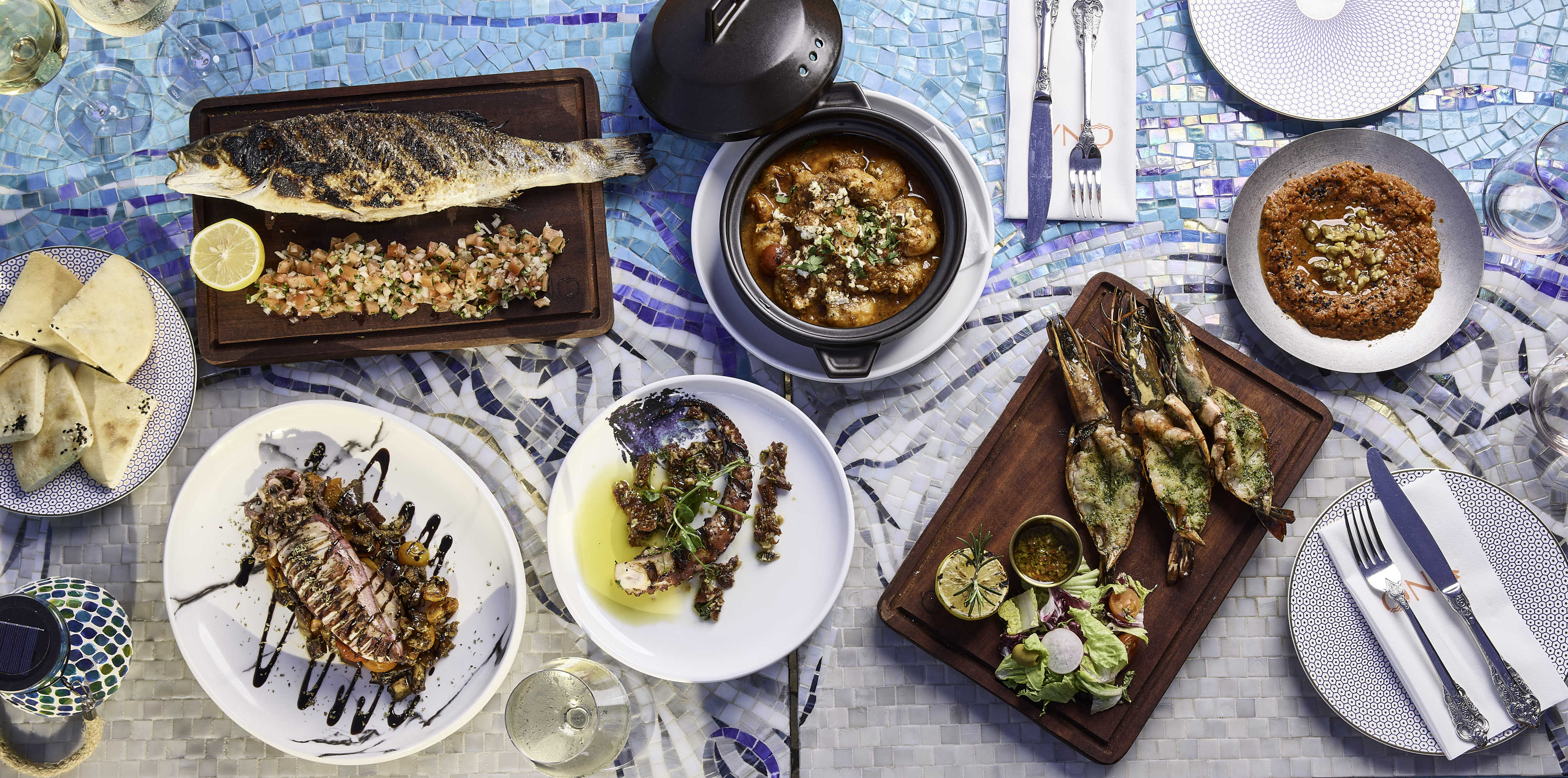 Assorted dishes from Óna, newly opened in Discovery Bay Plaza, on Lantau Island, which offers a Mediterranean-inspired menu. It is one of our pick of 12 new restaurants and bars in Hong Kong to try this April. Photo: Óna
