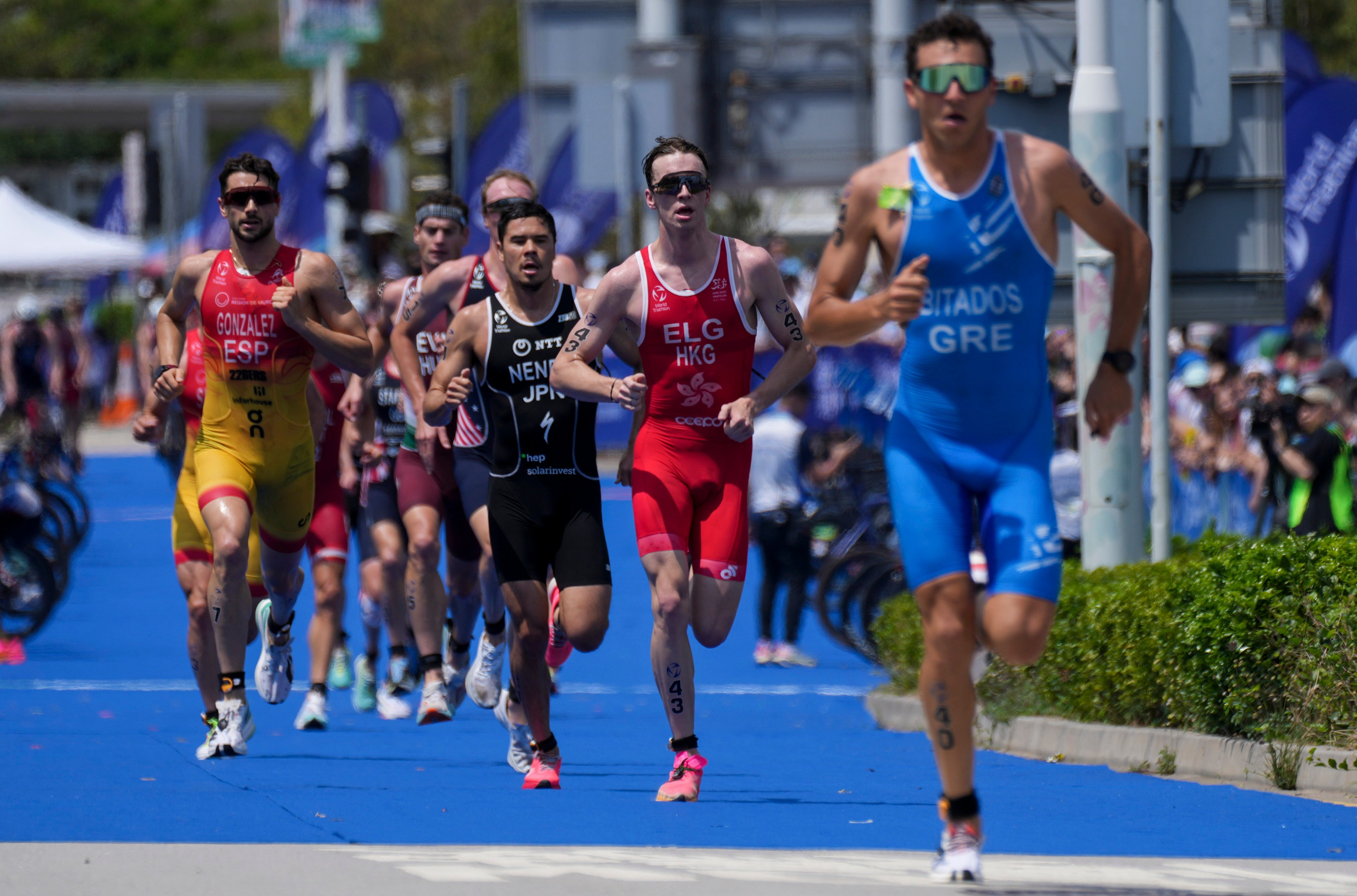 Hong Kong’s Robin Elg finished 23rd in the men’s elite race at the Triathlon World Cup event in the city. Photo: Elson Li