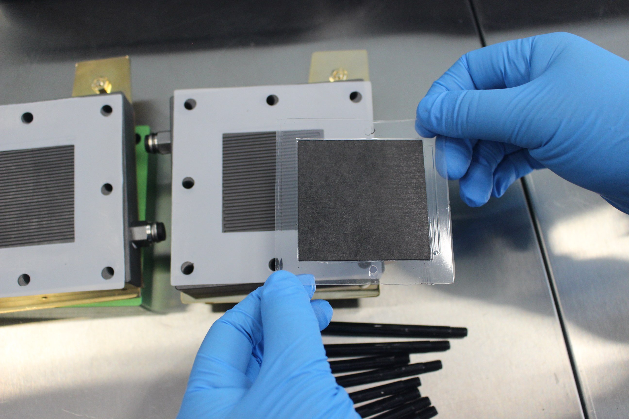The company has developed a new structure of membrane electrode assemblies (MEA), the most critical component of hydrogen fuel cell batteries. Photo: SCMP Pictures