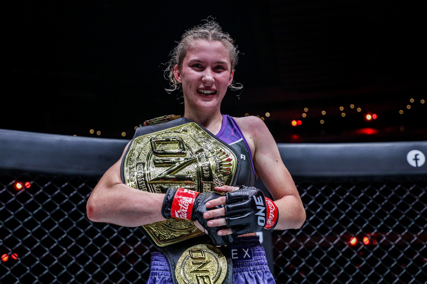 Smilla Sundell became the youngest title holder in ONE Championship history when she beat Jackie Buntan in 2022. Photo: ONE Championship
