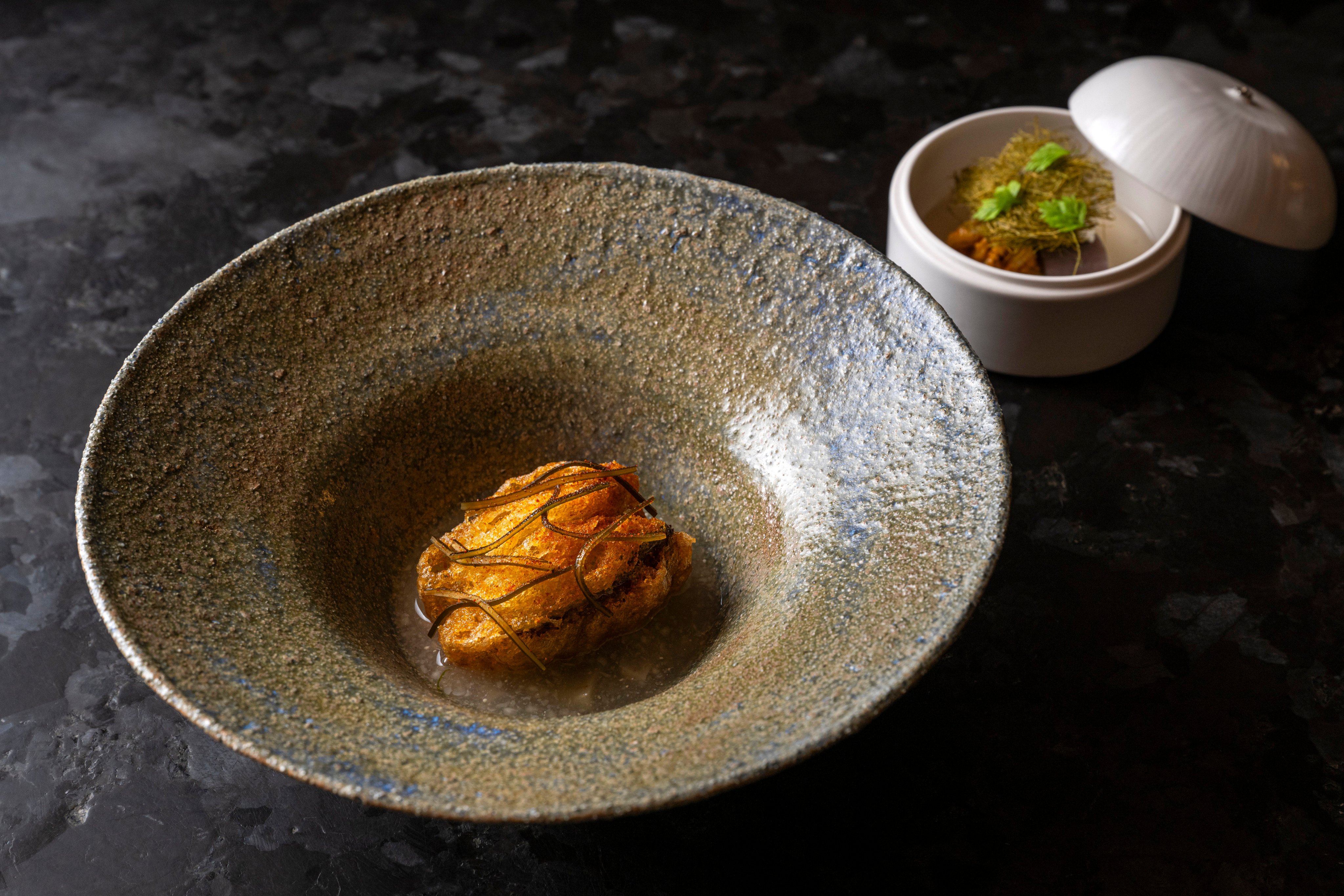 A dish at two-Michelin-star Atomix, a modern Korean restaurant in in New York. Social media has had an outsize impact on modern gastronomy. Chefs are divided on whether that is a good thing. Photo: Evan Sung