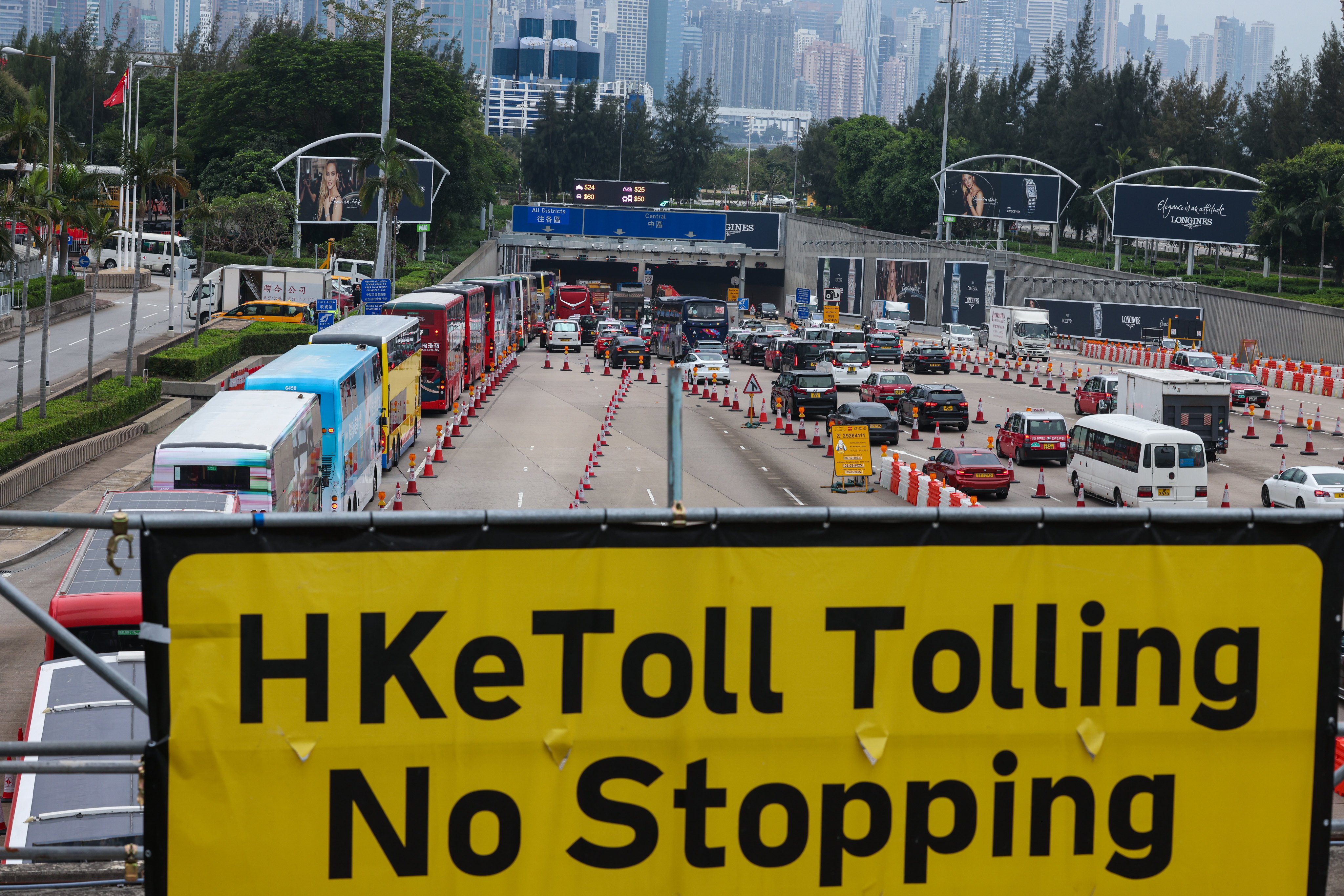 The city’s electronic toll payment system has been in place since last May. Photo: Jelly Tse