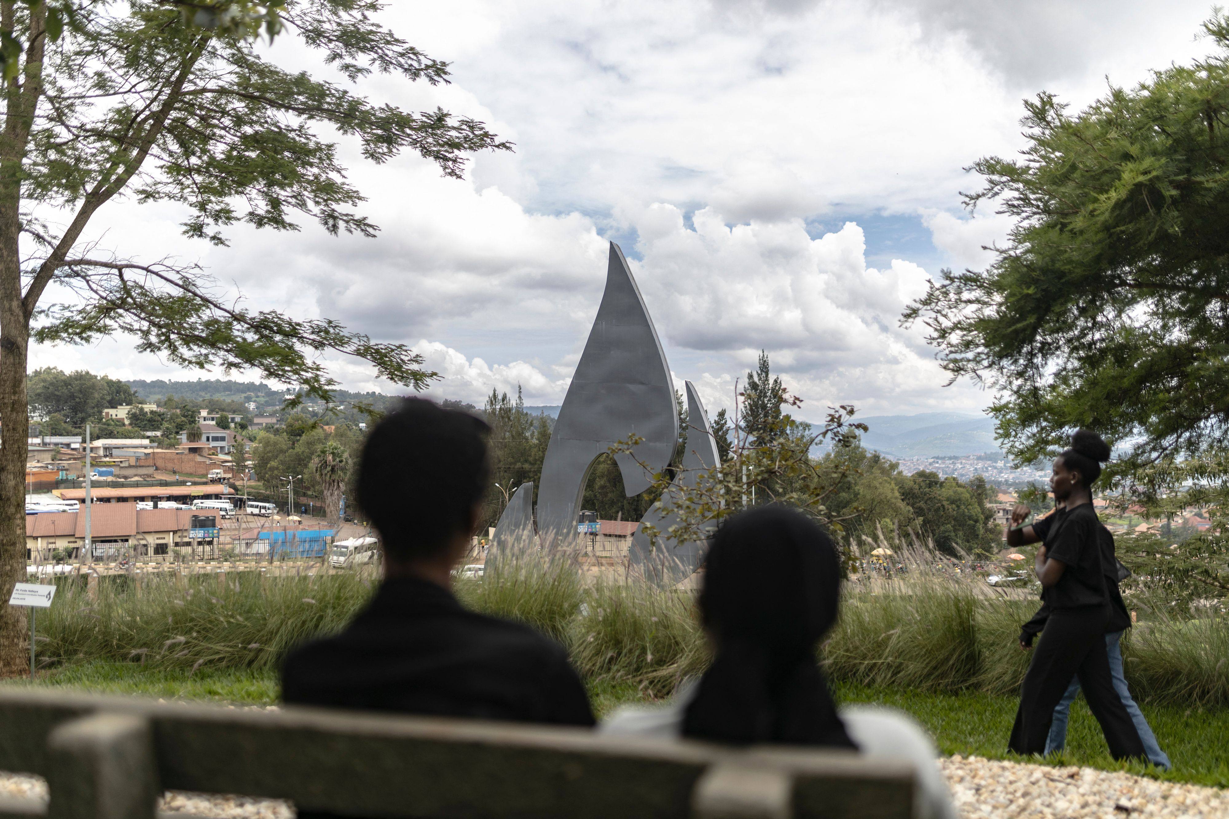The monument of the Flame of Remembrance at the Nyanza Genocide Memorial Centre in Kigali. Photo: AFP