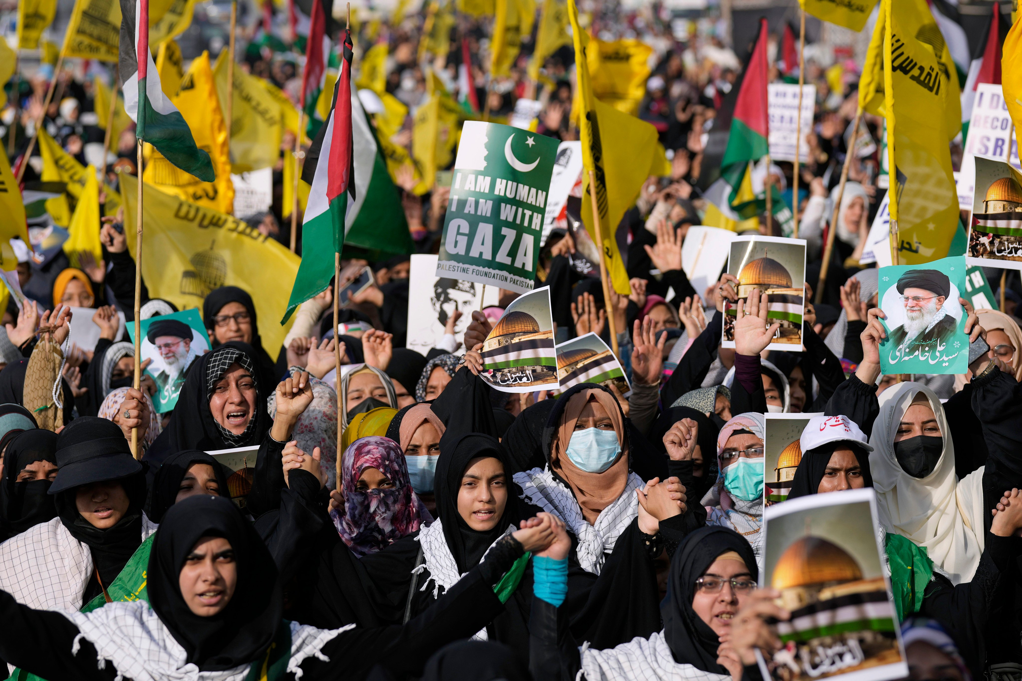 Shiite Muslims take part in an annual Al-Quds Day rally in Karachi. Islamic State, which harbours a virulent hatred for Iran’s dominant Shiite group, claimed responsibility for two explosions in Iran in January that killed nearly 100 people. Photo: AP