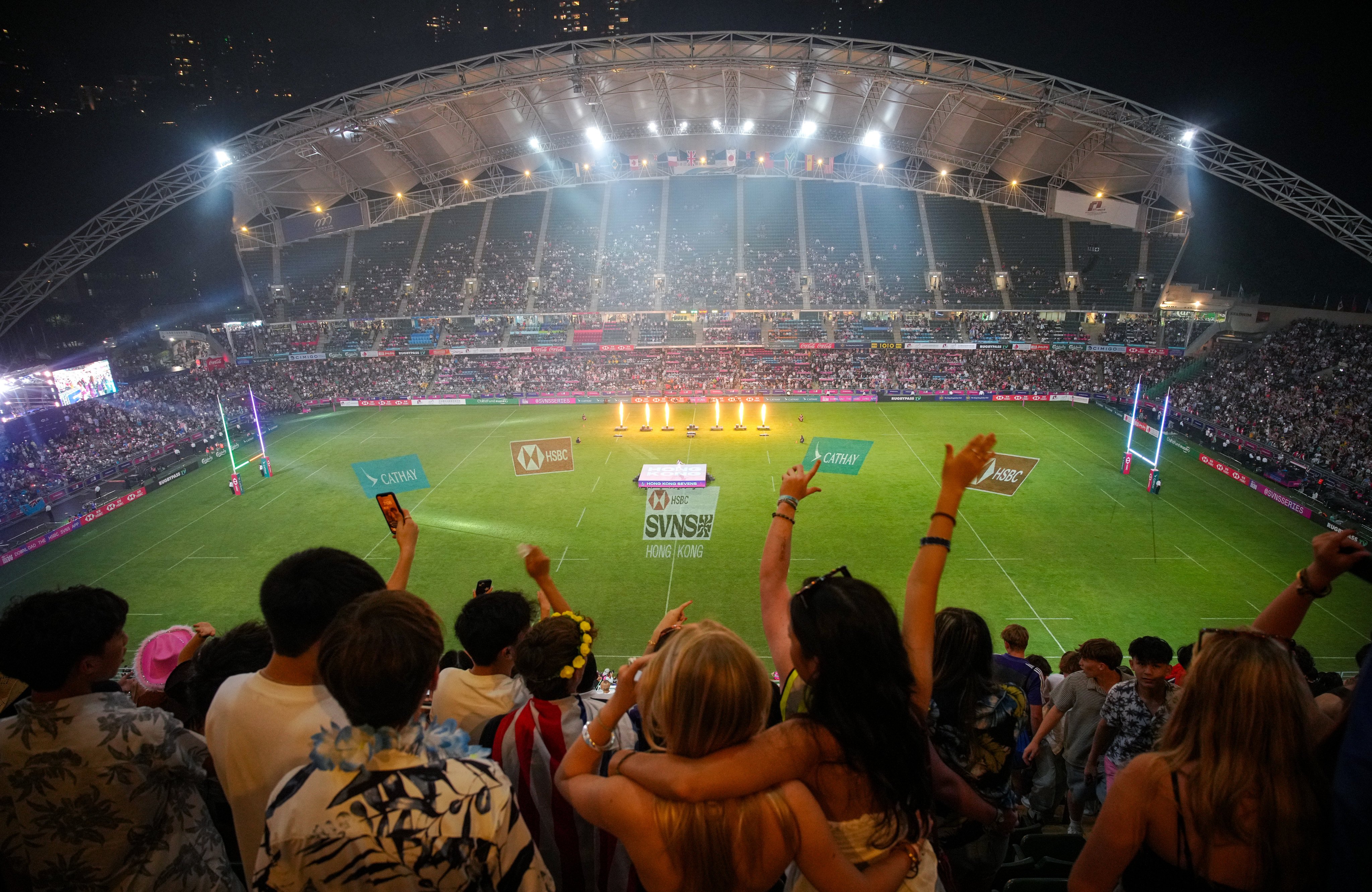 The opening ceremony of the Cathay/HSBC Hong Kong Sevens at the Hong Kong Stadium in Causeway Bay on Friday. Photo: Eugene Lee