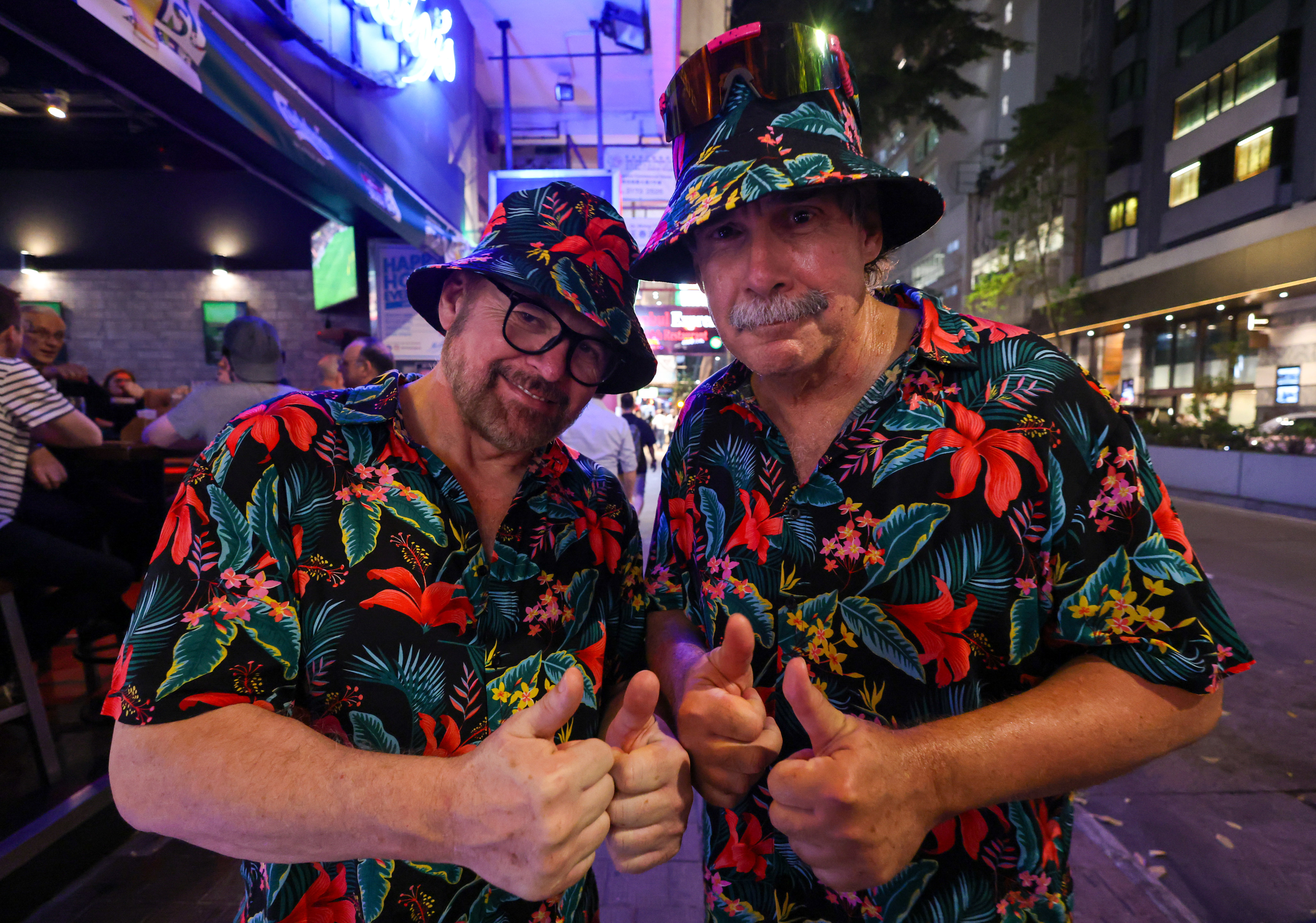 Mike Joyce (left) and Bernie Koth are among the fans who have made this year’s Hong Kong Rugby Sevens a sold-out event. Photo: Dickson Lee
