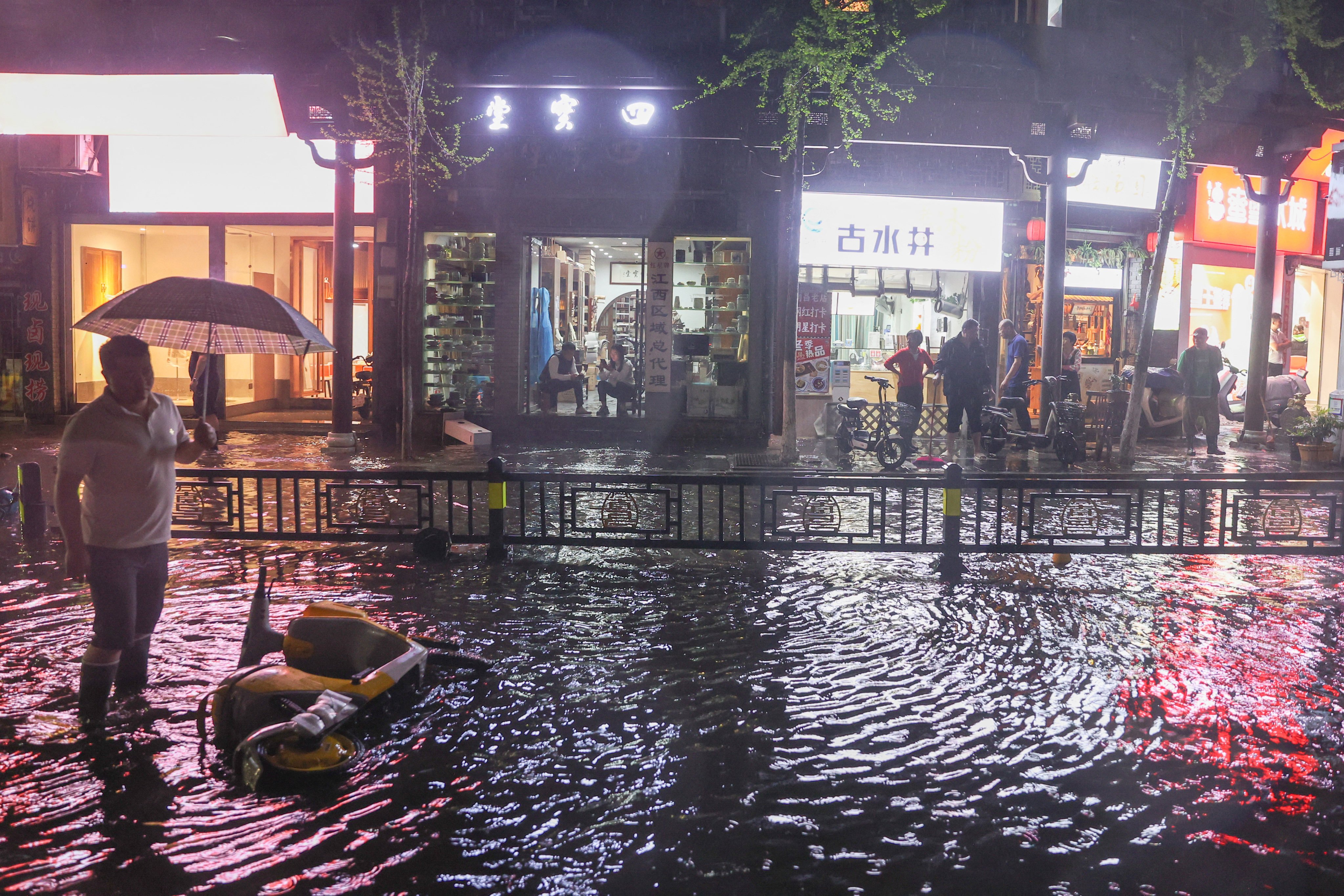 Flooded streets last week in Nanchang, in China’s eastern Jiangxi province. Photo: Reuters