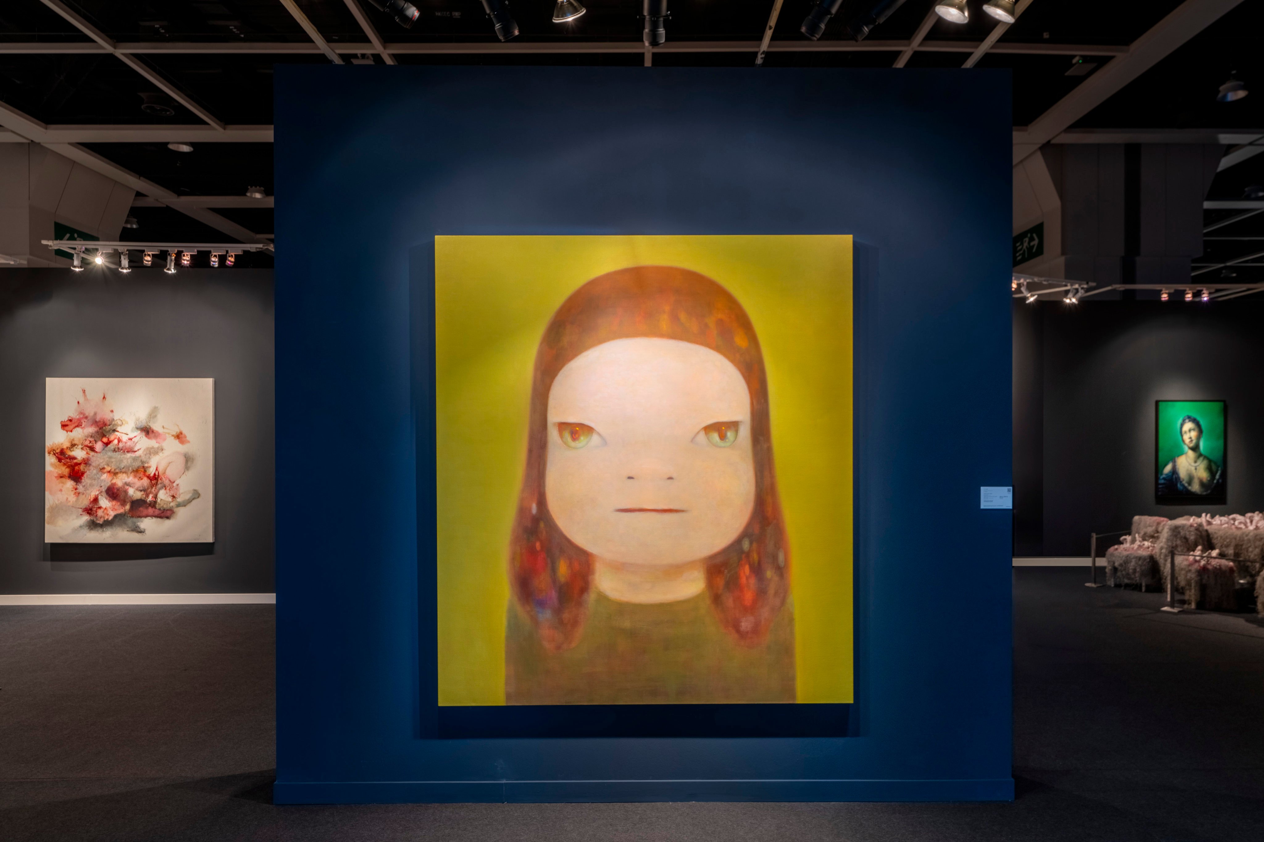 Yoshitomo Nara’s 2017 painting I Want to See the Bright Lights Tonight, seen here during Sotheby’s spring auction preview, sold for HK$96 million including fees during the Modern & Contemporary Evening Auction on April 5, 2024, making it the highest priced lot. Photo: courtesy of Sotheby’s 