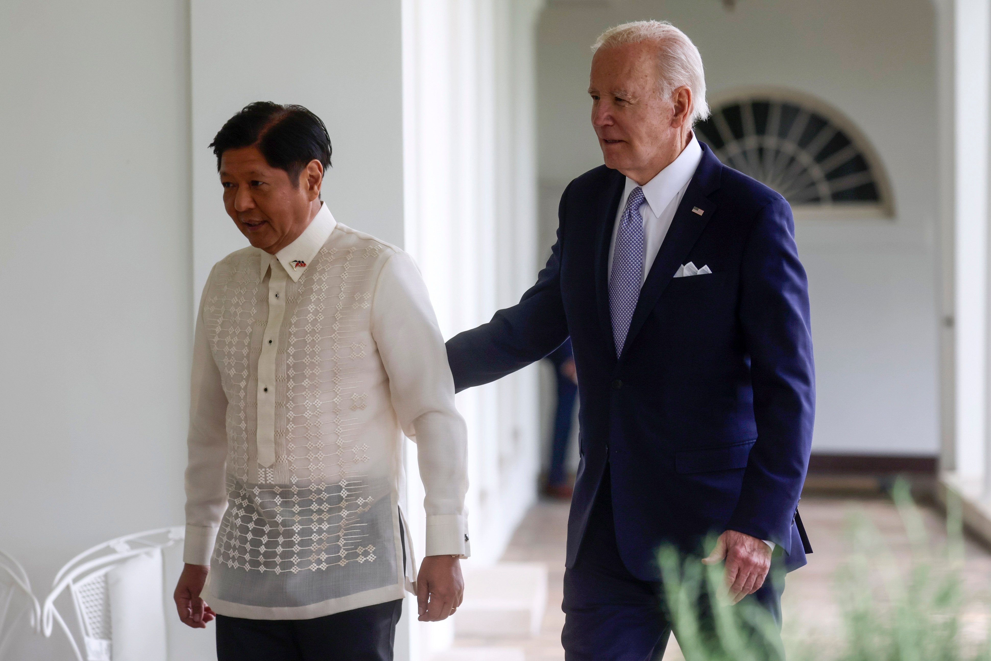 US President Joe Biden and Philippine President Ferdinand Marcos Jnr at the White House last year. Marcos Jnr is set to attend a trilateral summit in Washington on Thursday with Biden and Japanese Prime Minister Fumio Kishida. Photo: AP